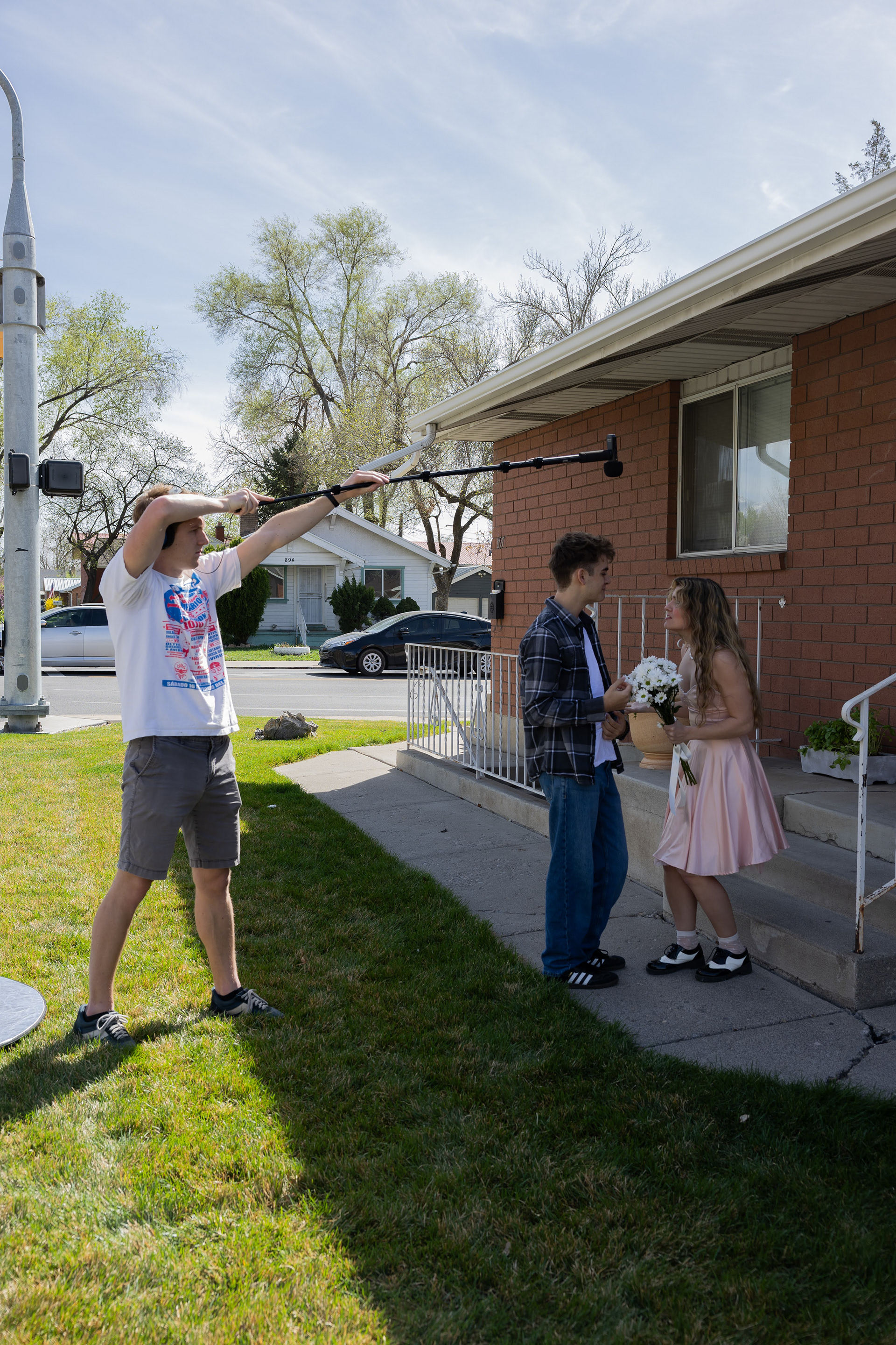 Getting a boom-mic workout