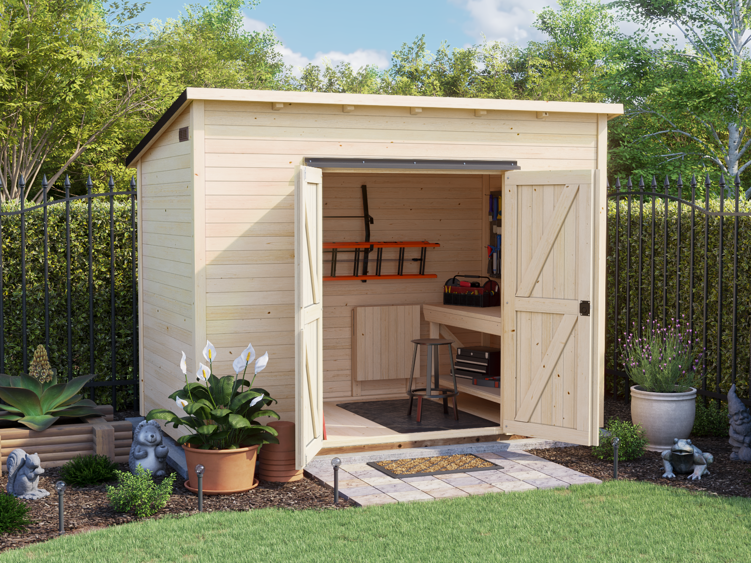 Workshop Shed Pent Day Time