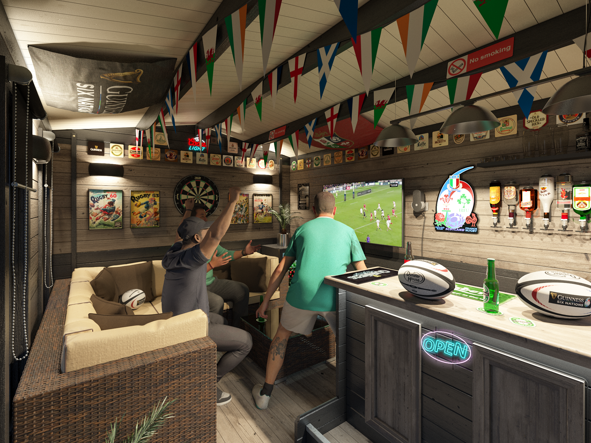 6 Nations Rugby Special Promo Cabin Image - Night