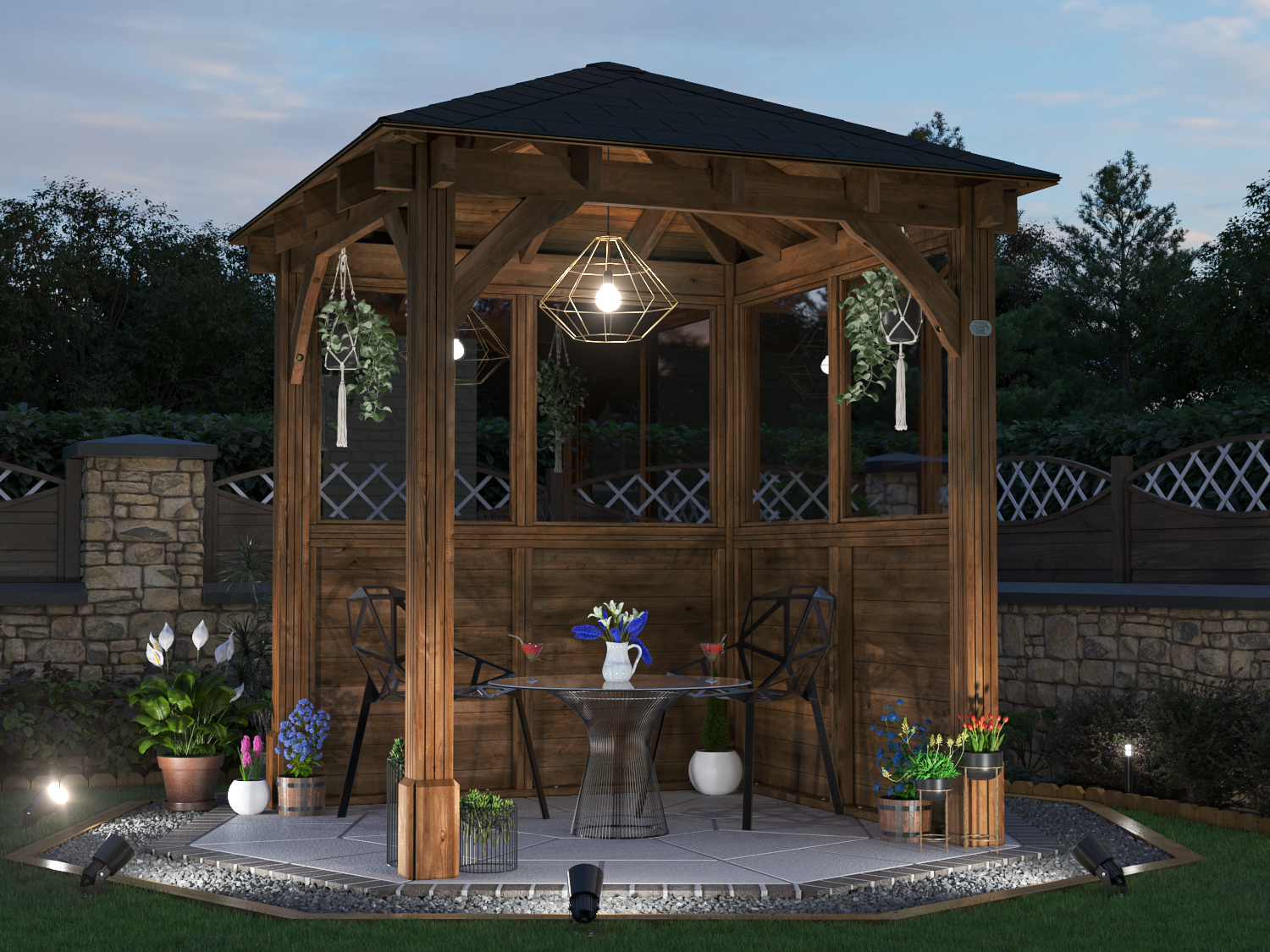 Night Time Gazebo