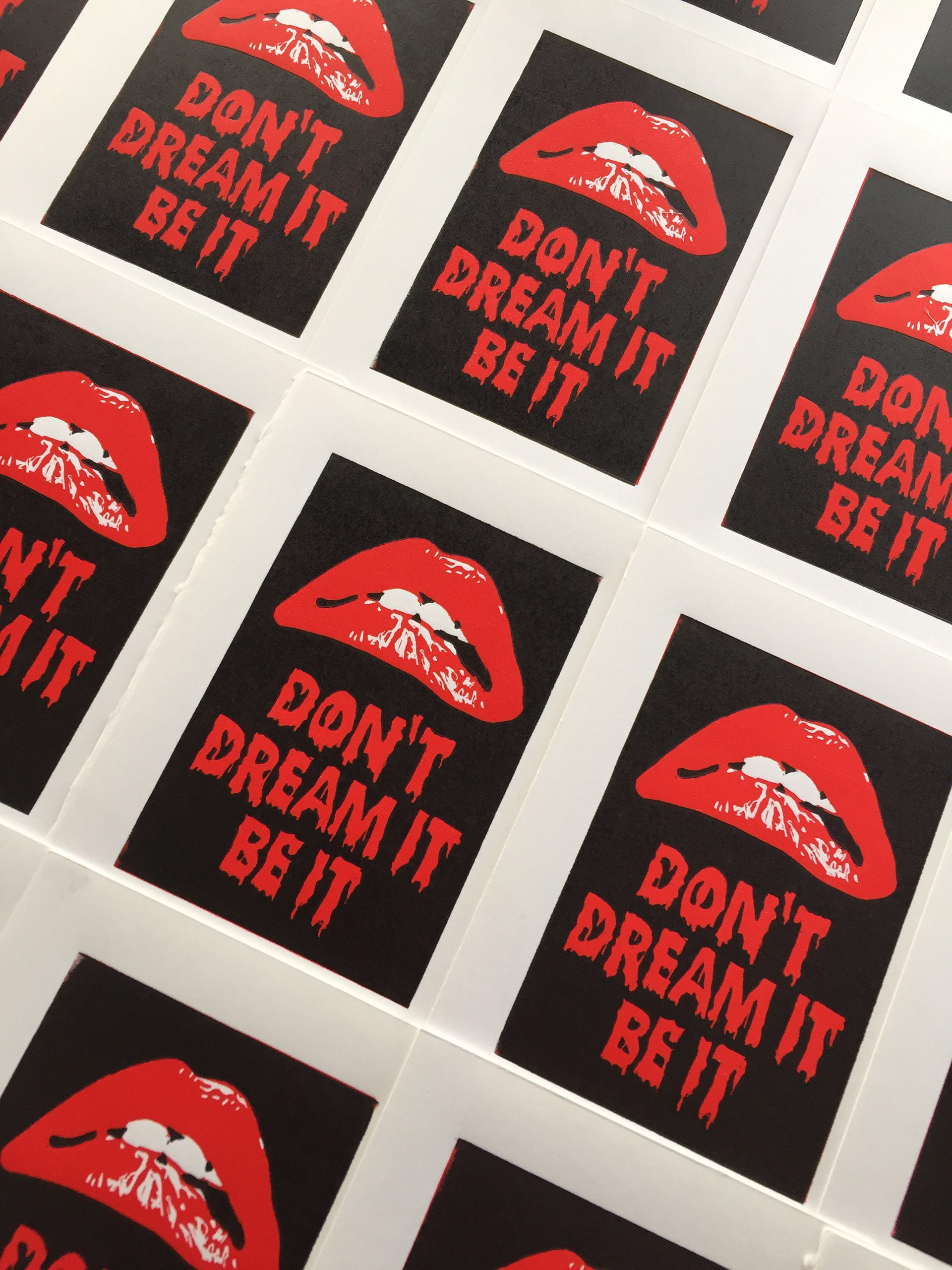 'Rocky Horror' limited edition lino print available in shop