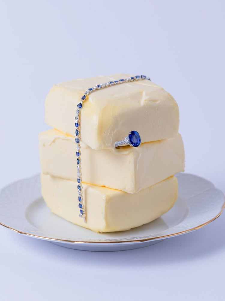 Atelier Heldwein - Saphir-Diamant-Ring in Weißgold