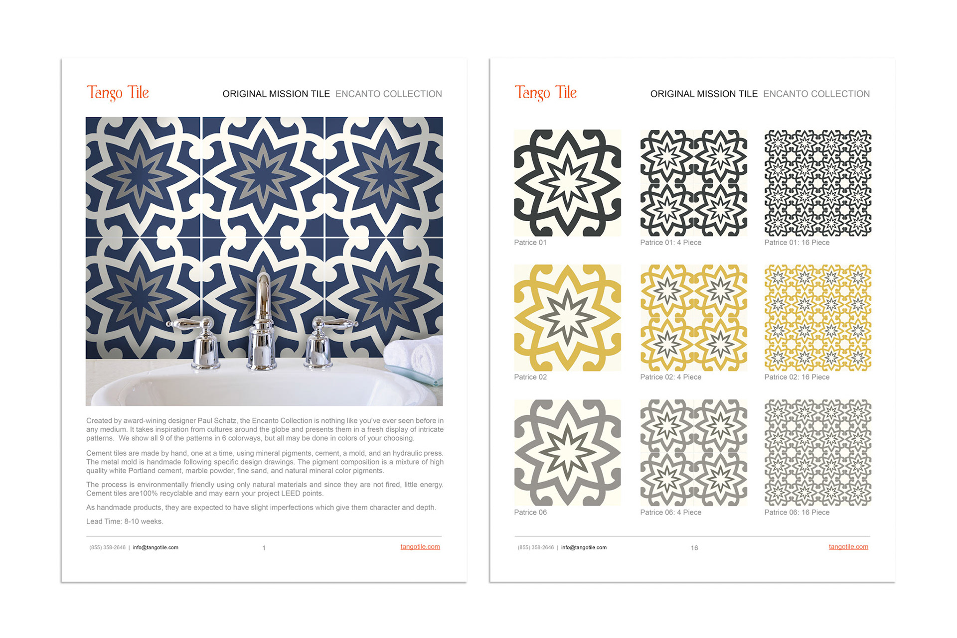 From Encanto Collection info Sheets