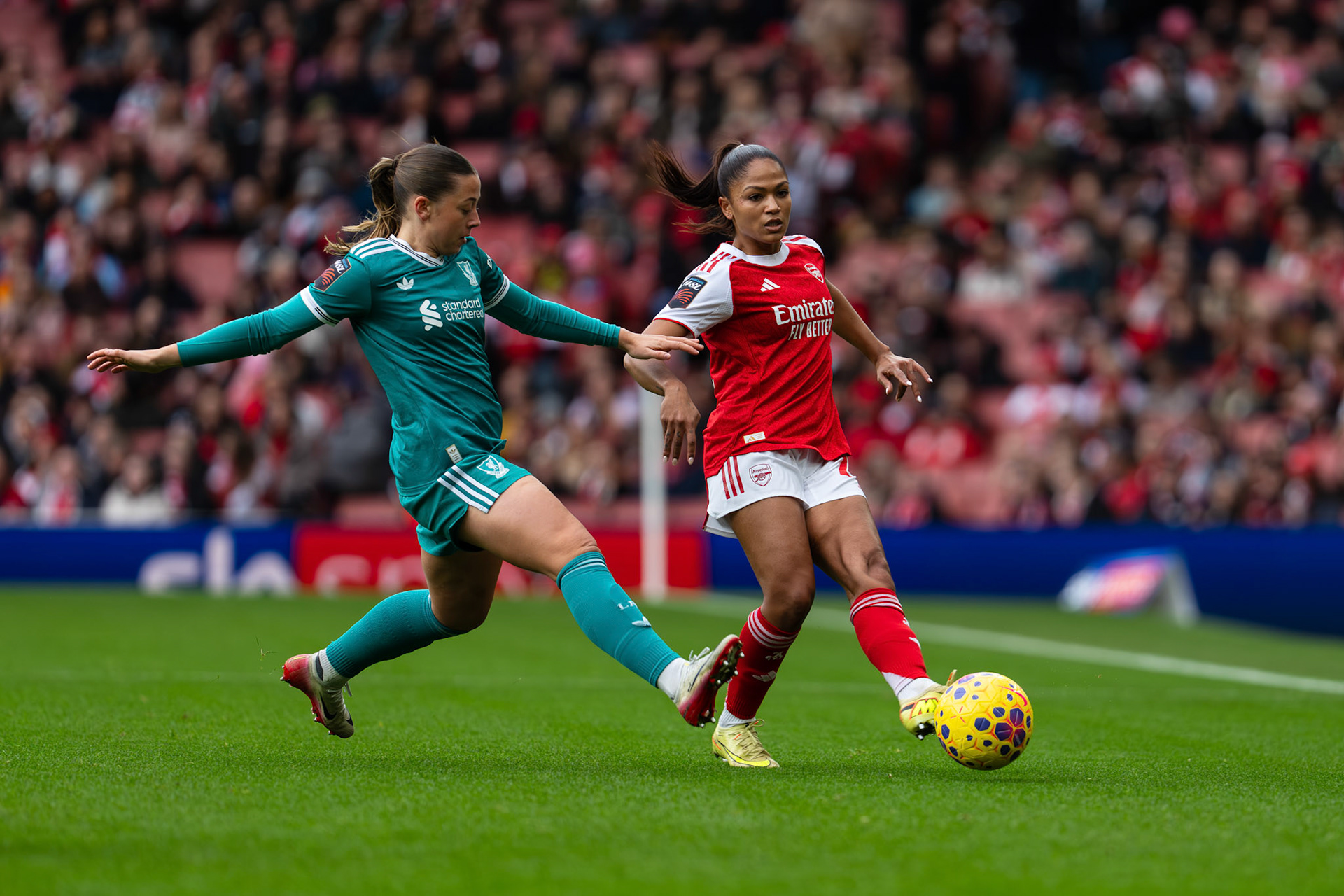 Emirates Stadium, London, UK – 6 December 2025: Arsenal Women face Liverpool Women in a Barclays Women’s Super League fixture at the Emirates Stadium. (Photo by Ali Habib)