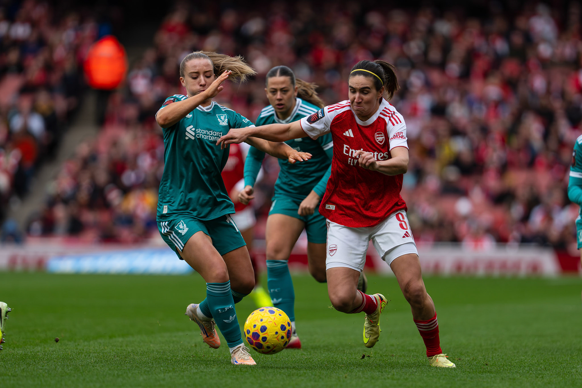 Emirates Stadium, London, UK – 6 December 2025: Arsenal Women face Liverpool Women in a Barclays Women’s Super League fixture at the Emirates Stadium. (Photo by Ali Habib)