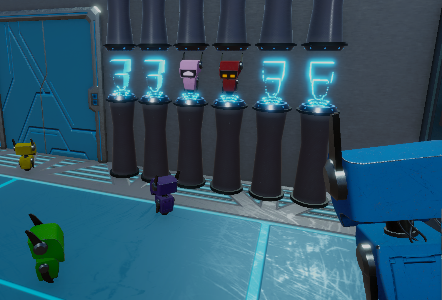 An incomplete version of the robot personality puzzle. 