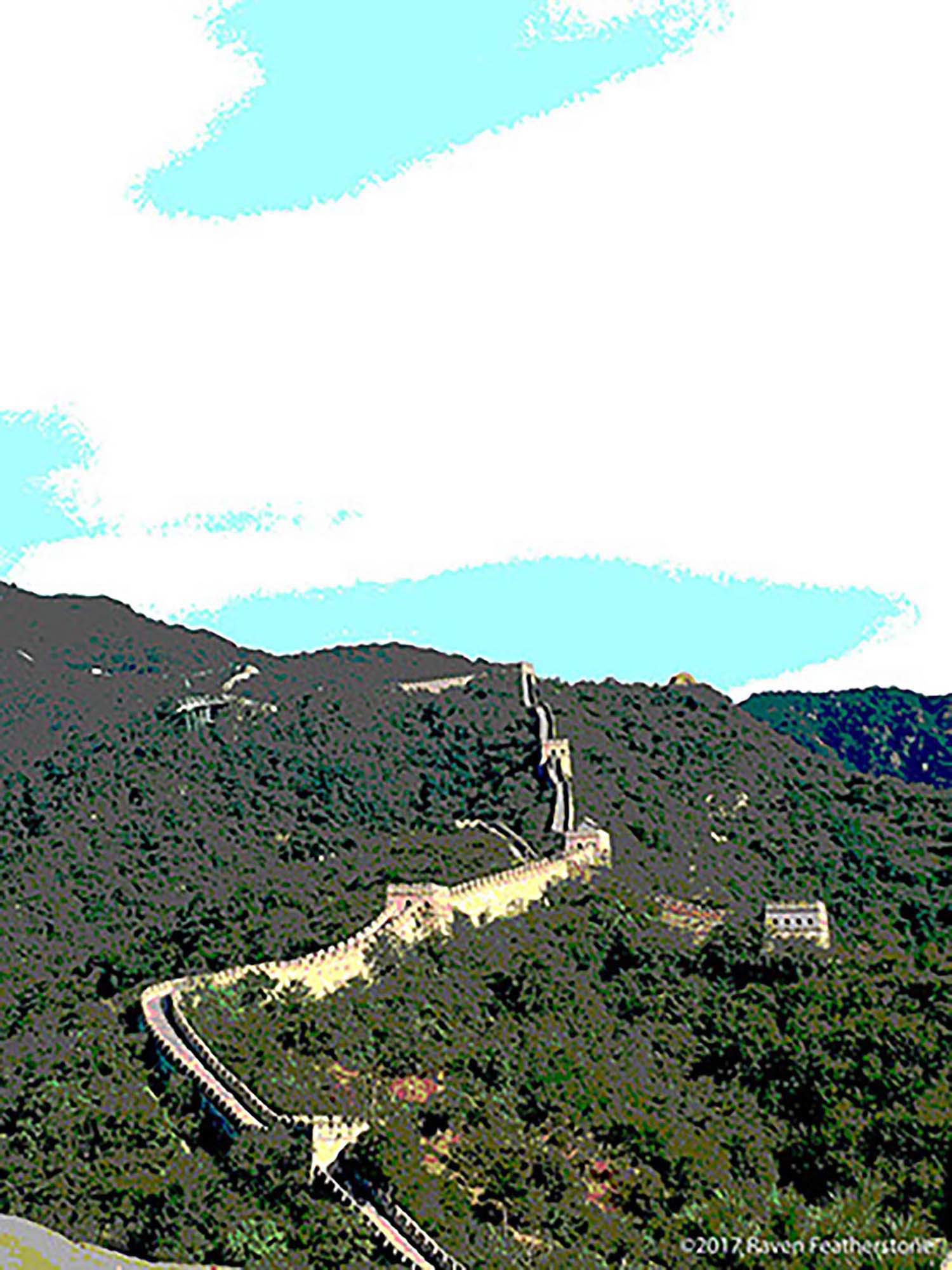 "The Great Wall, Beijing"  36”x48”,  Digital Photography printed on canvas , 2017