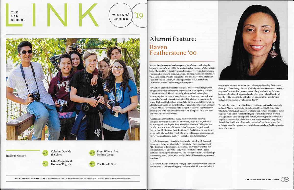 Article in the "The Lab School of Washington" magazine 2019