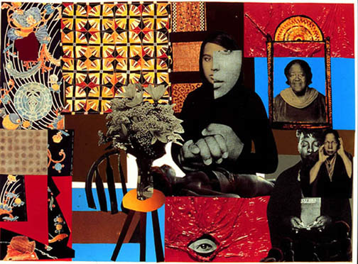 "Woman of Color" collage on paper.