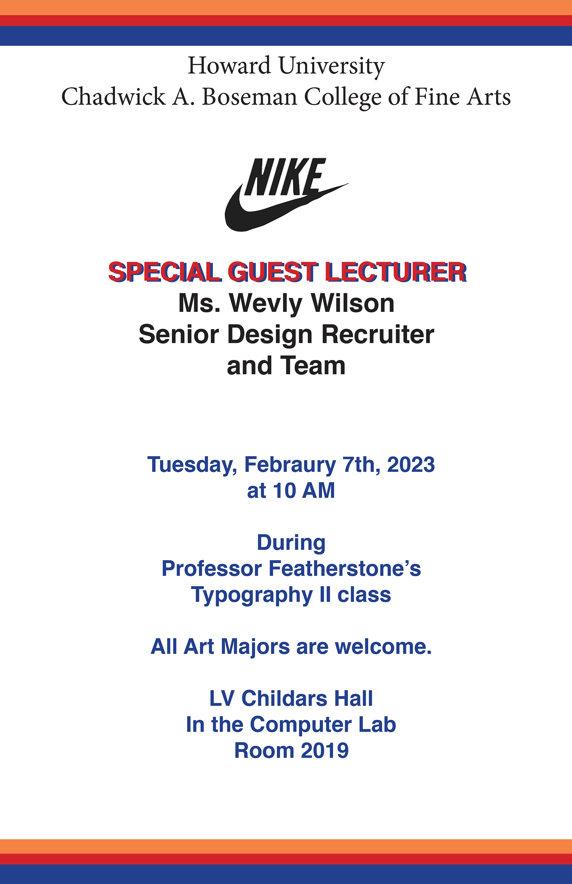 Poster Design for "Nike "Guest Speaker