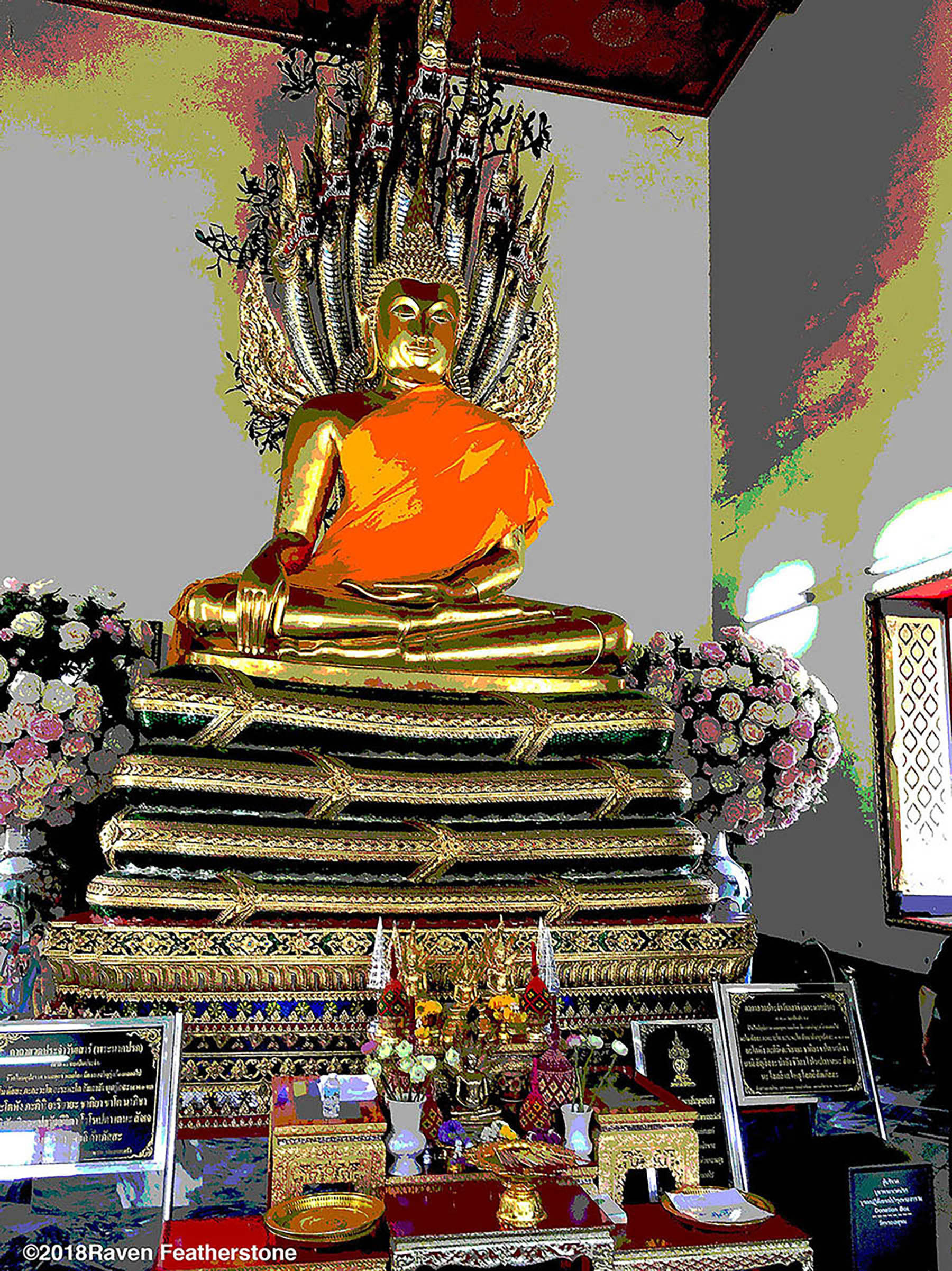 "Buddha Temple" 20”x24”, Digital Photography printed on metal, 2018 $600.00