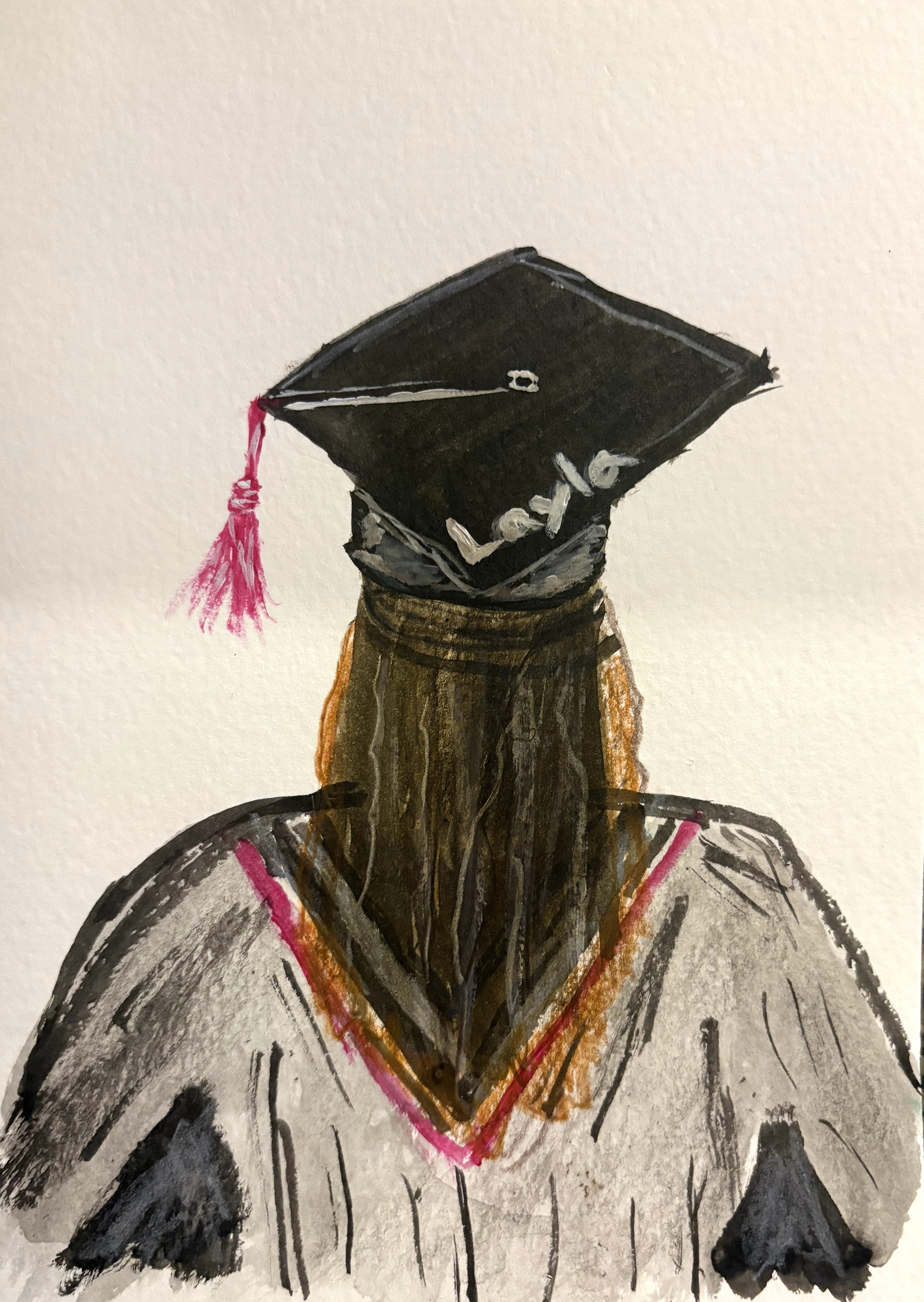 Graduation card, Watercolor on Paper, 2026