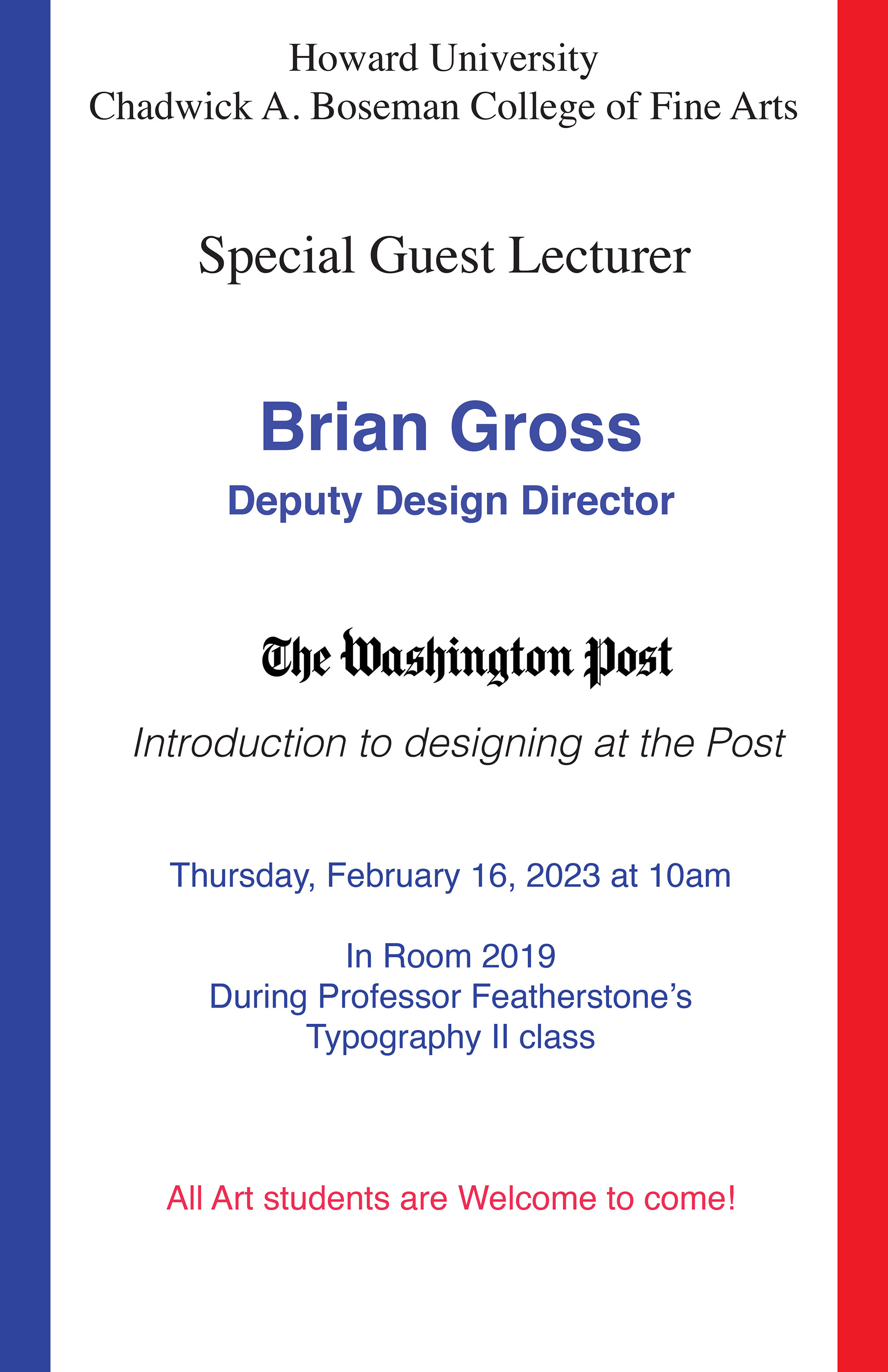 Poster Design for "The Washington Post " speaker