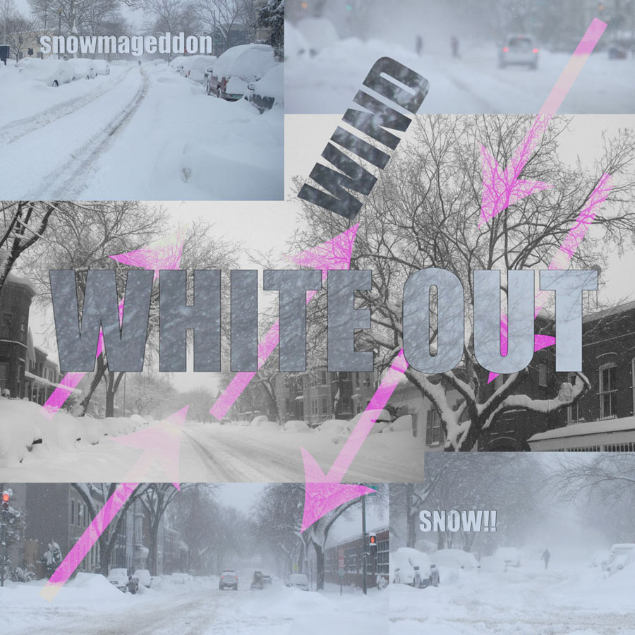 "Snowmageddon" Digital photography printed on canvas. 