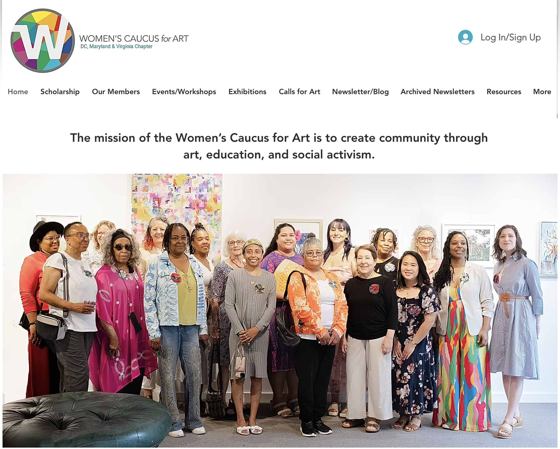 (picture from website) Part of The Women's Caucus for Art Group