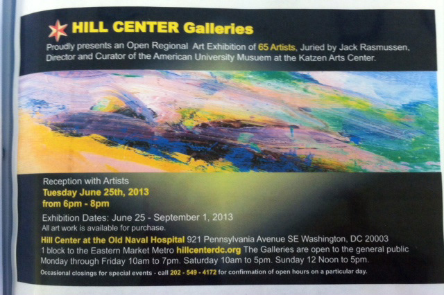 Juried Exhibition at The Hill Center on Capitol Hill