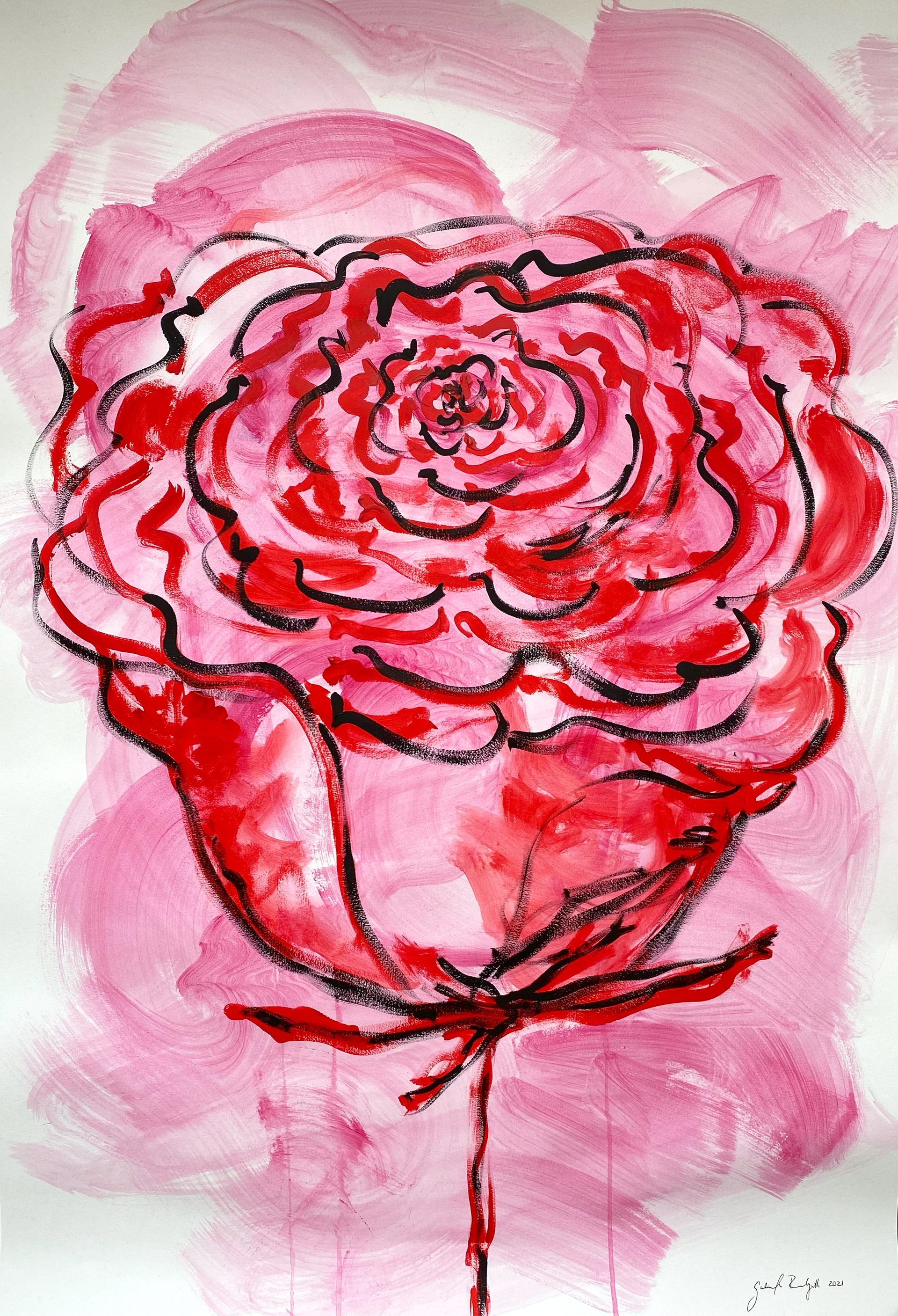 ROSE | 2021 acrylic on paper 100 x 70 cm | 39 x 27 in