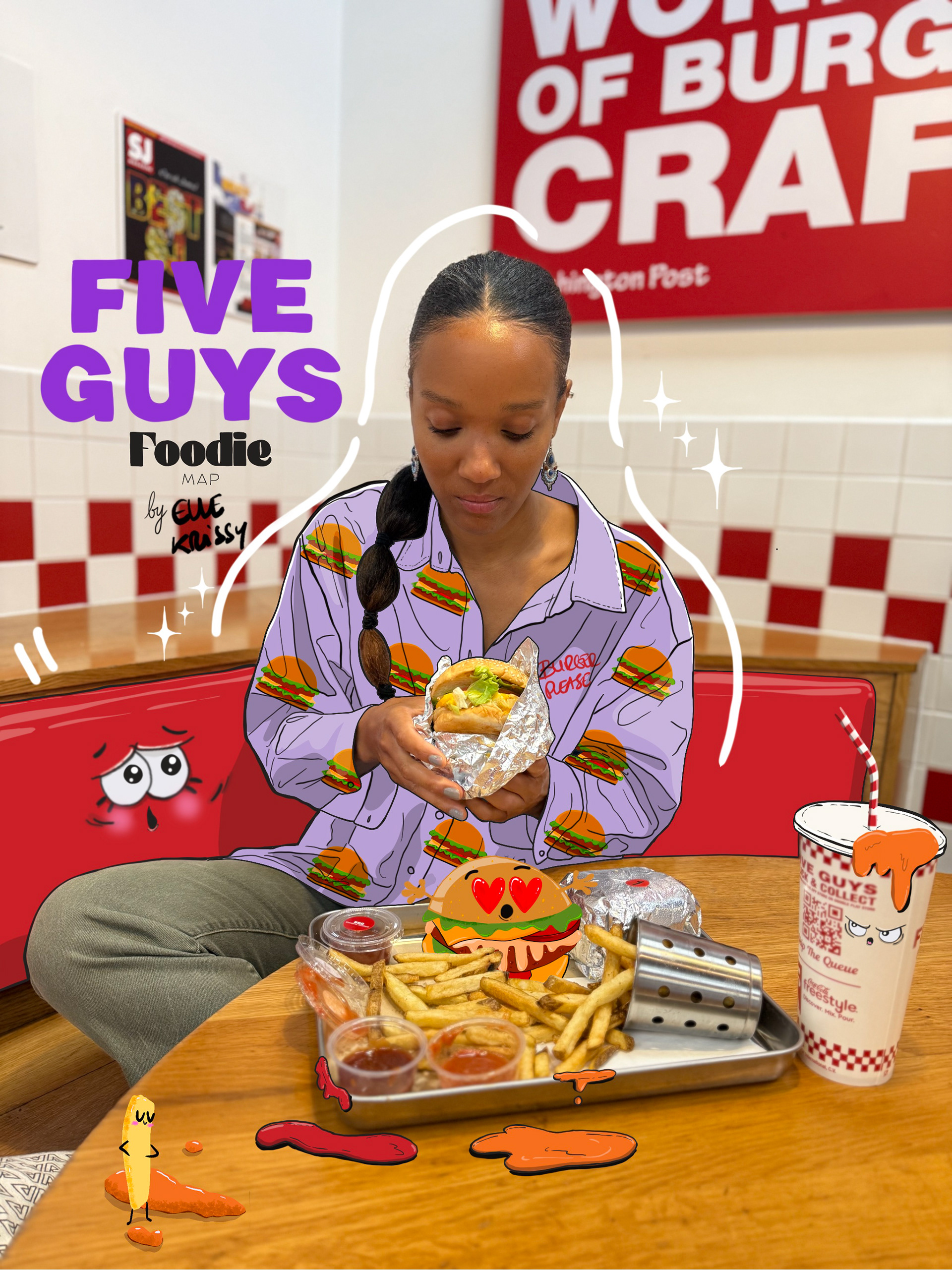 Foodie Guide Social Media Post - Five Guys Inspiration