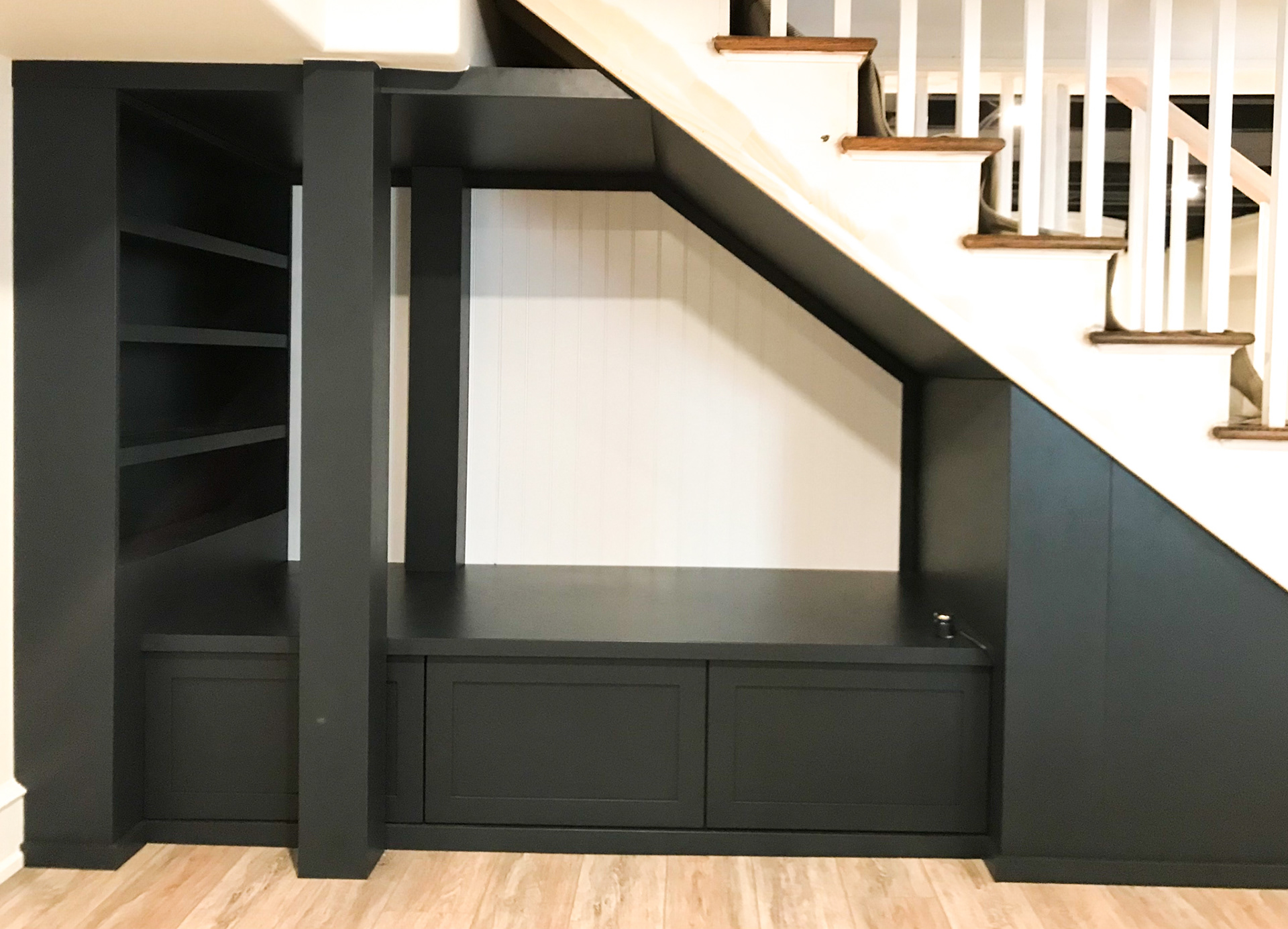 PERFECT USE OF WASTED SPACE UNDER THE STAIRS