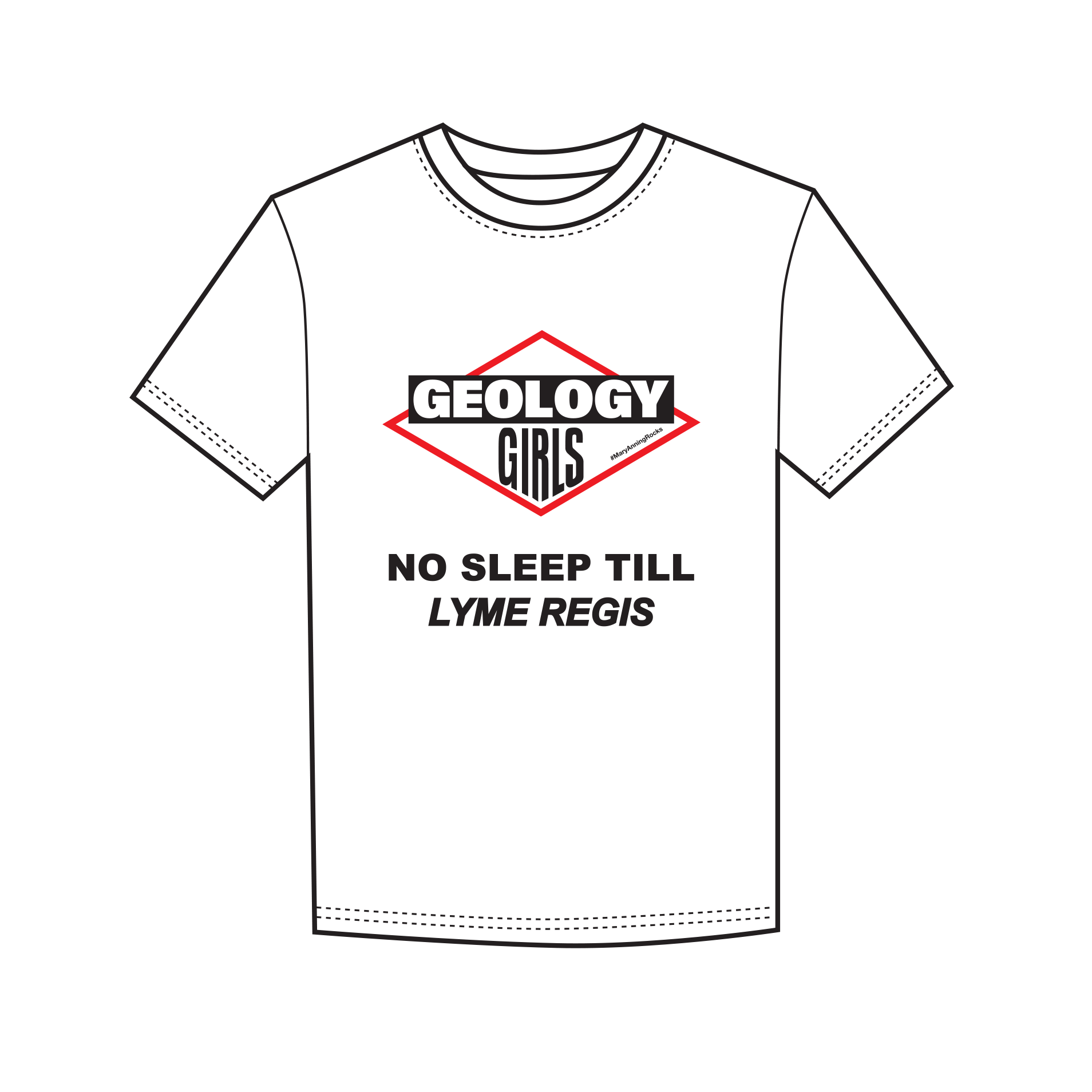 Branding and graphic t-shirt design for Mary Anning Rocks