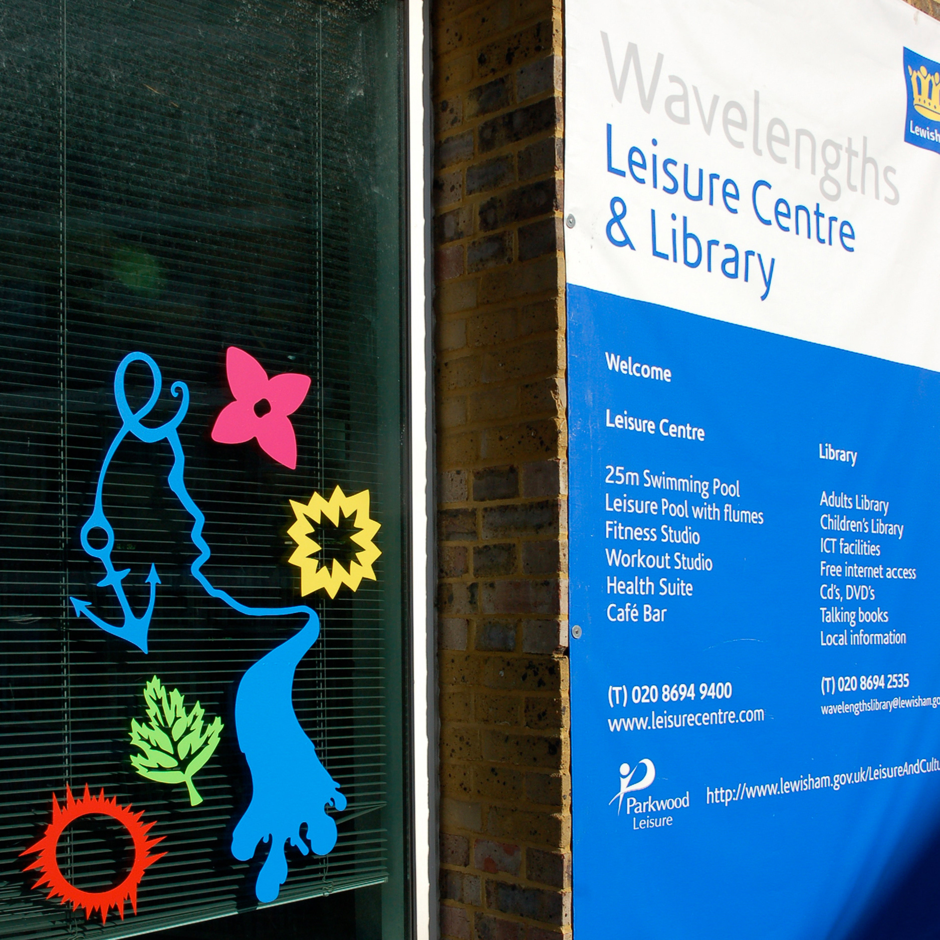 Festival Wayfinding Decal Design for Deptford X made in collaboration with local primary school students