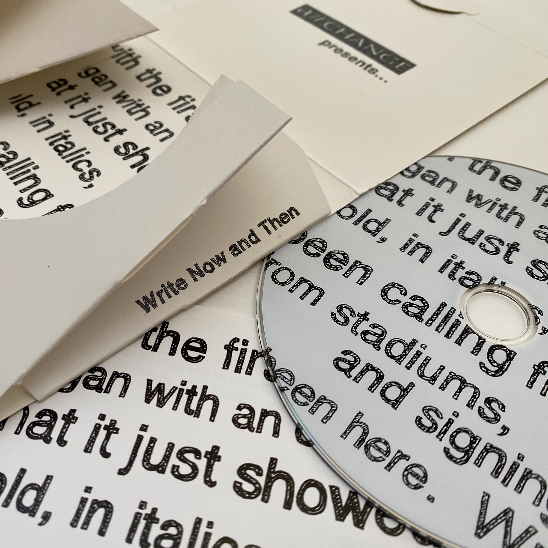 DVD design for All Change Arts