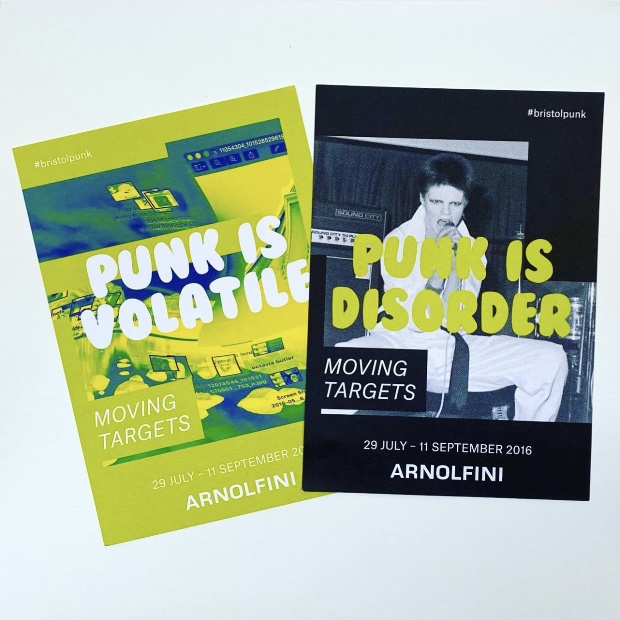 Flyer and poster design for the Arnolfini, Bristol