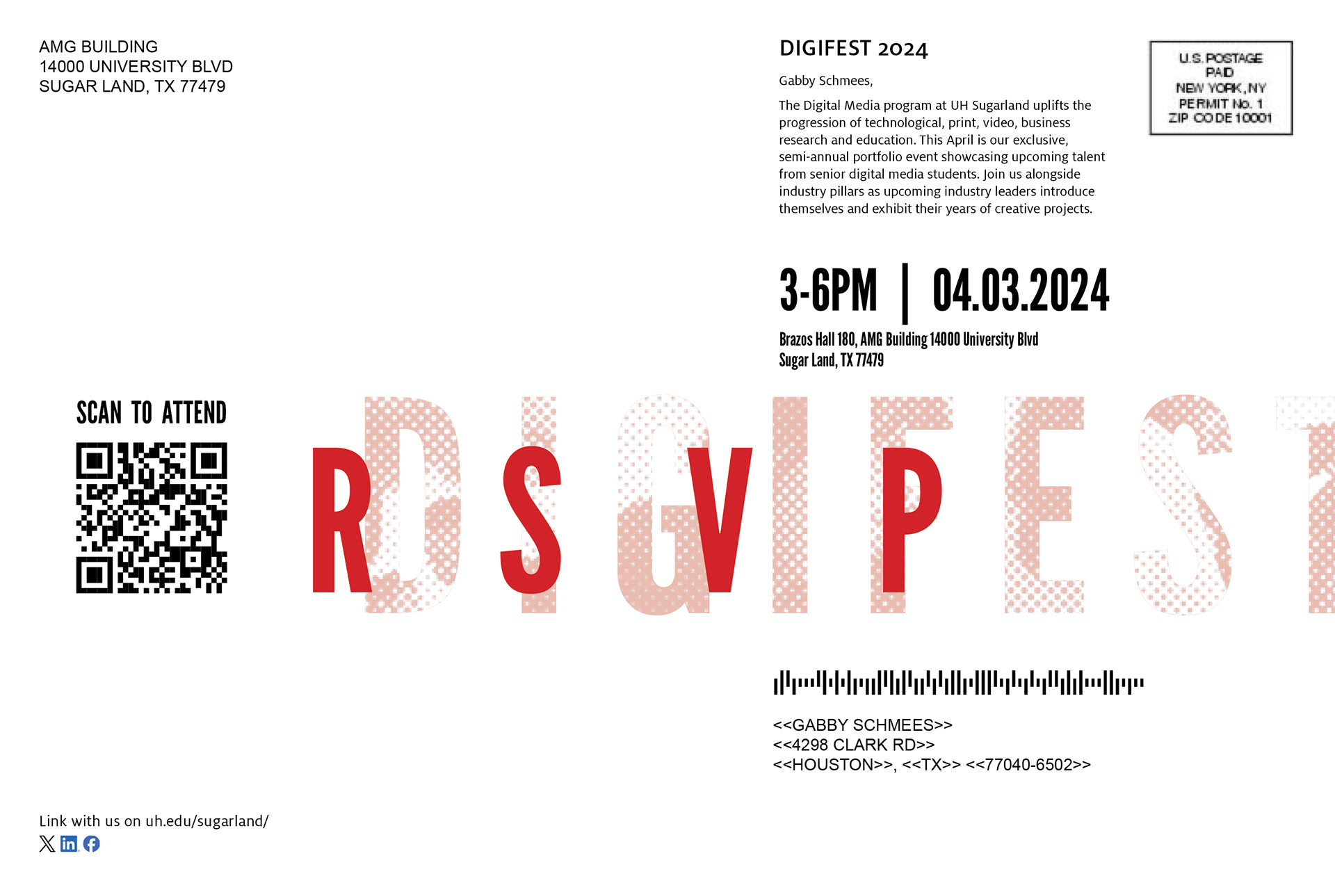 back postcard design sample