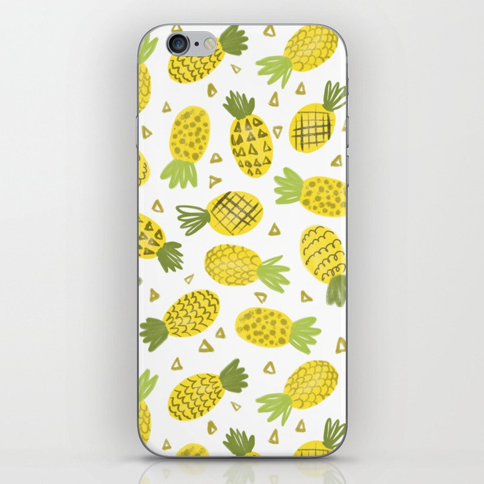 Pineapple Doodle Surface Pattern Design by Sarah Whittle Illustration, Cornwall