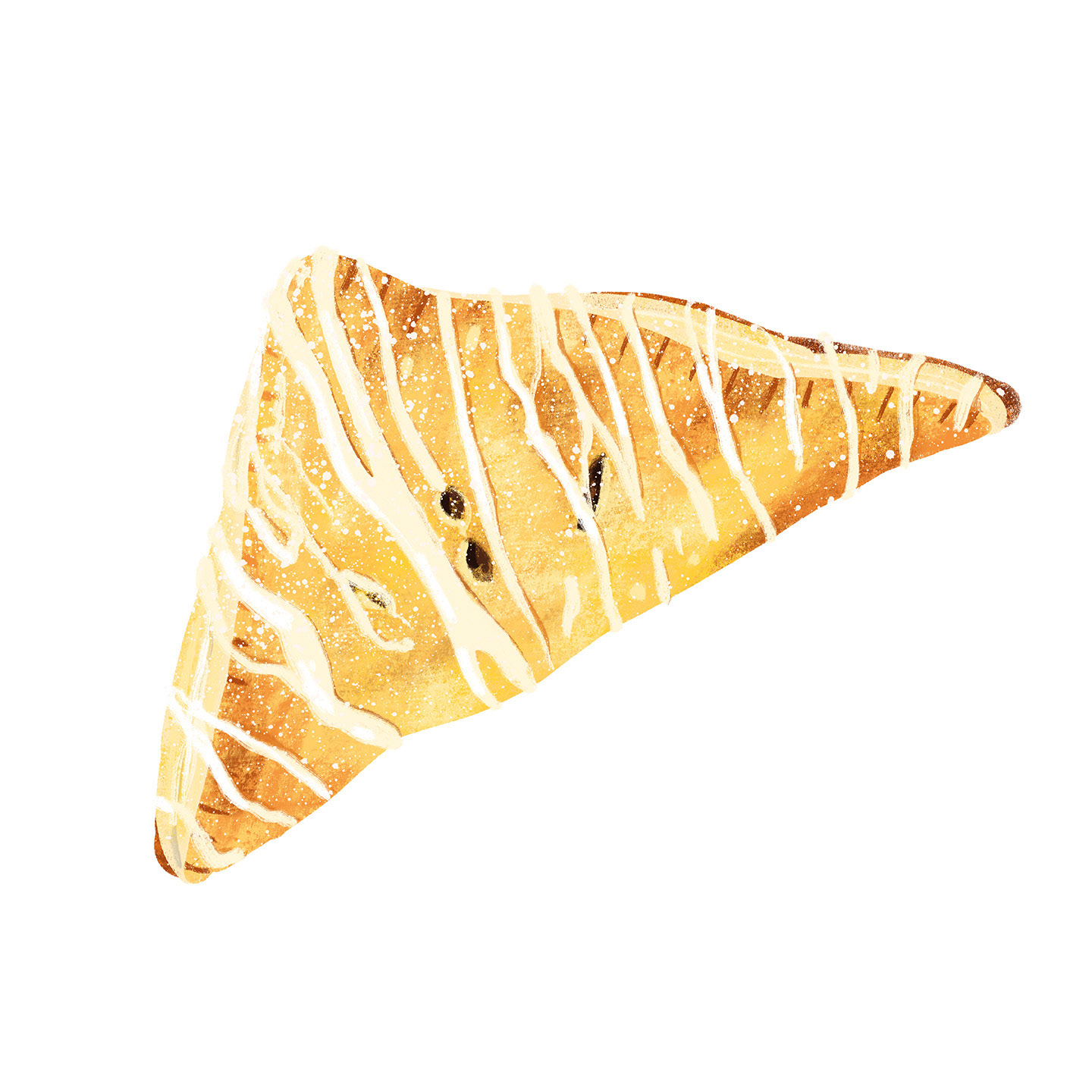 Apple Turnover illustration by Sarah Whittle, Cornwall.