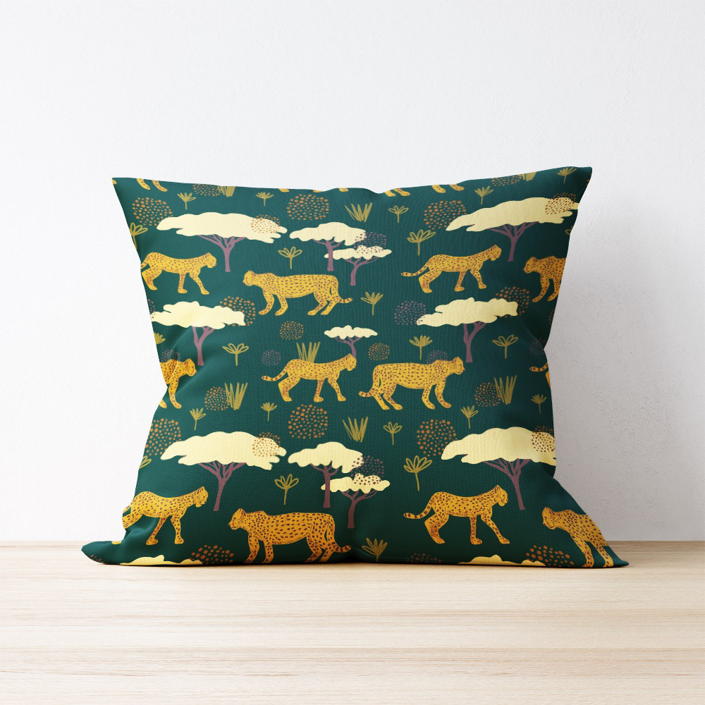 Leopards on the Prowl Surface Pattern Design by Sarah Whittle Illustration, Cornwall