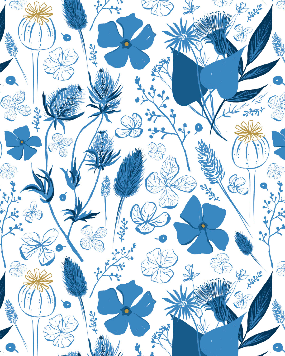 Charming Chintz - Sarah Whittle Surface Pattern Design Cornwall.