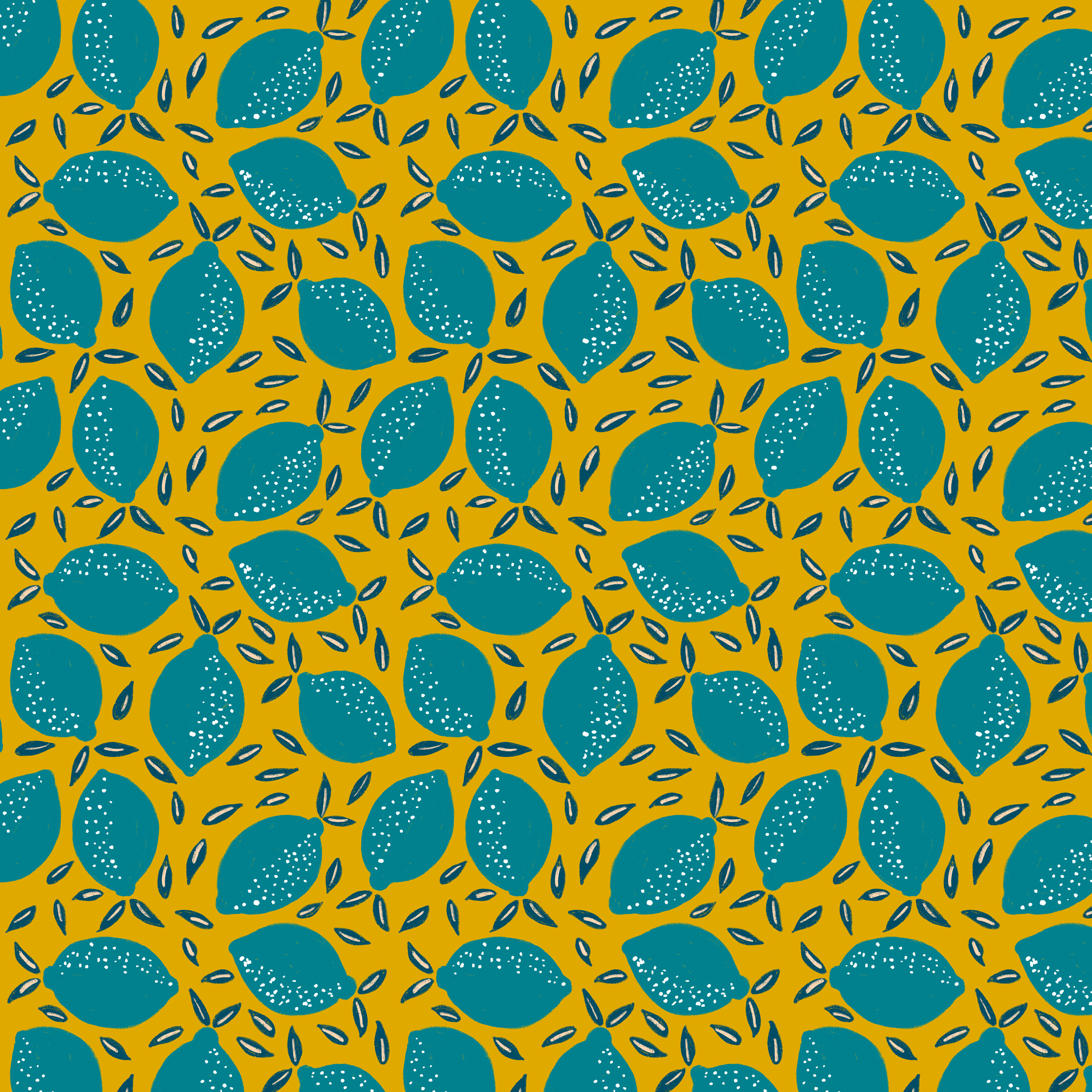 Lemons by Sarah Whittle Surface Pattern Design Cornwall.