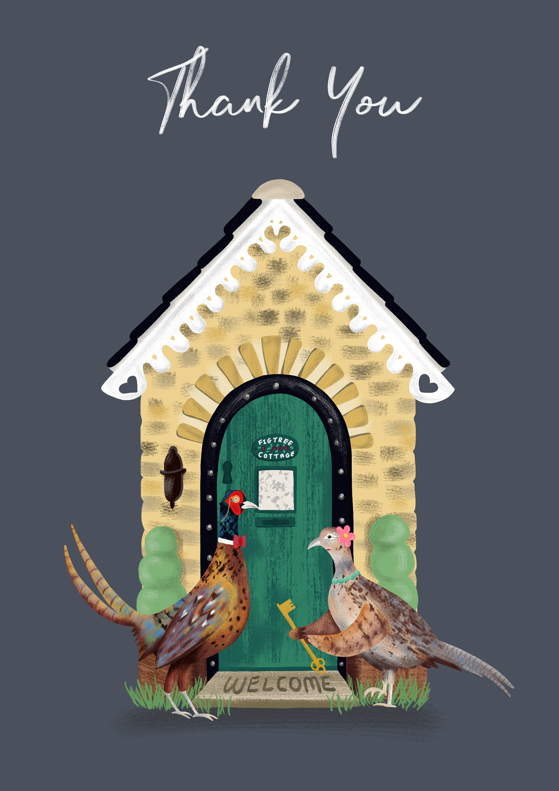 Pheasant Greeting Card Illustration by Sarah Whittle Illustration