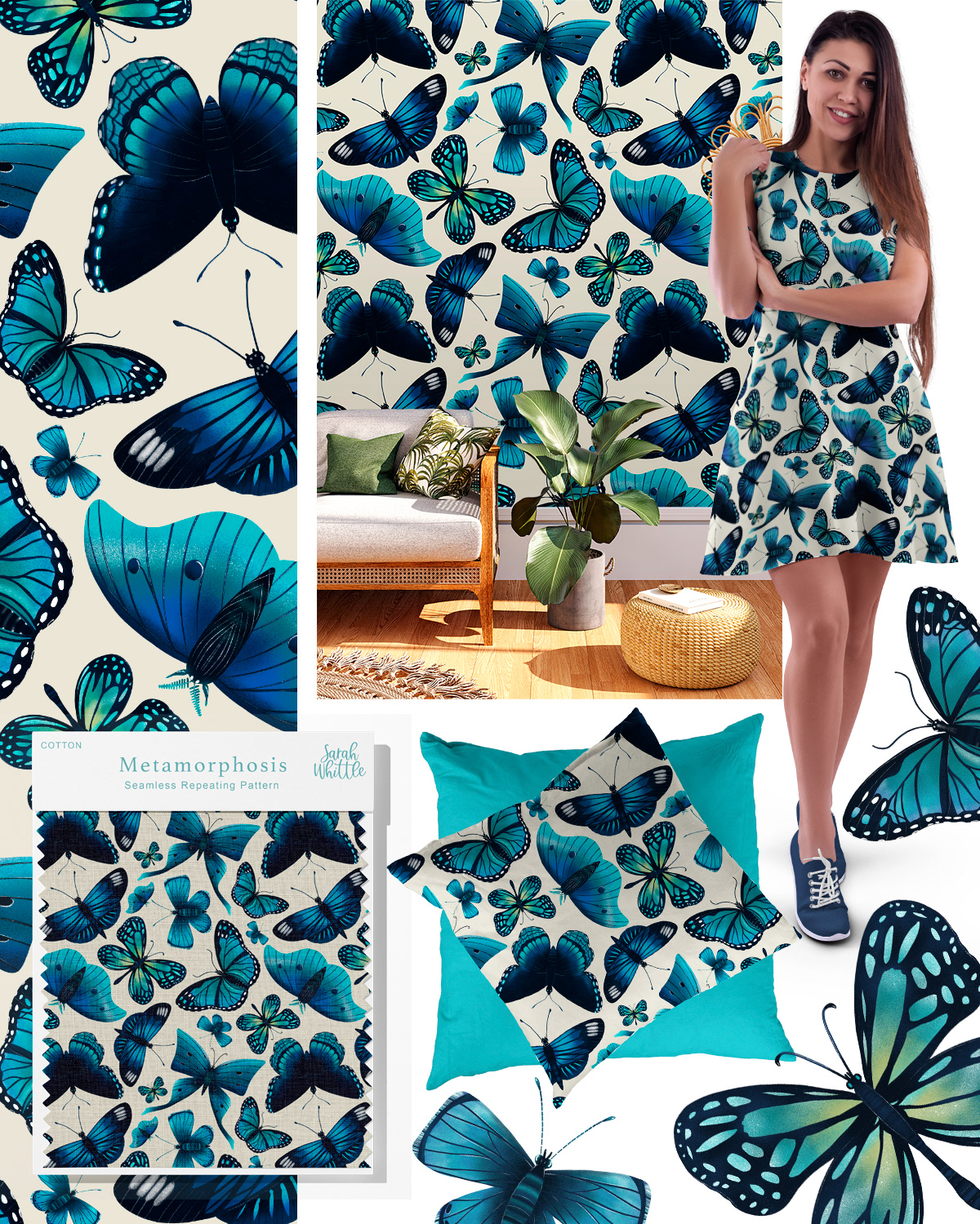 Metamorphosis - Sarah Whittle Surface Pattern Design Cornwall.