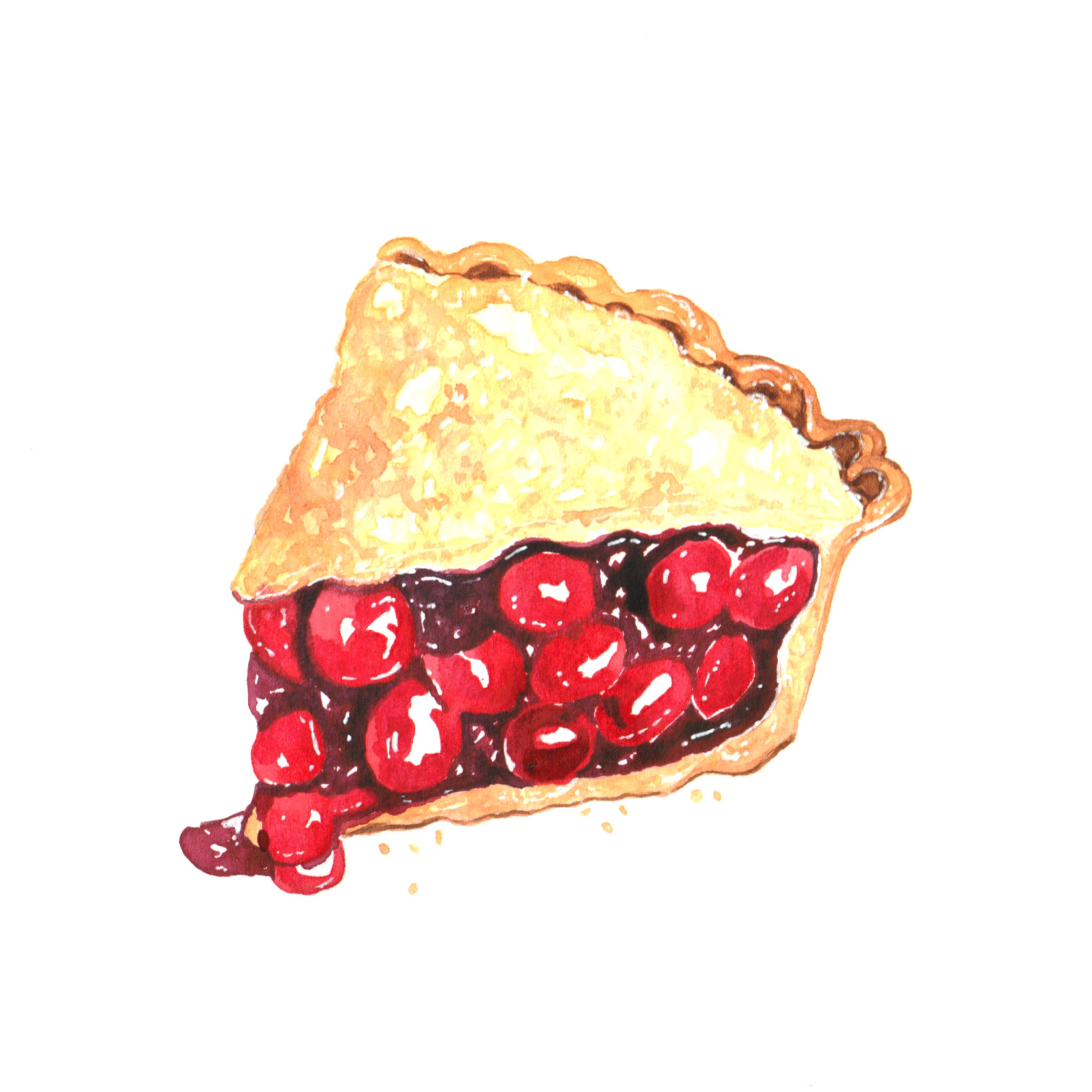 watercolour food illustrations Cornwall