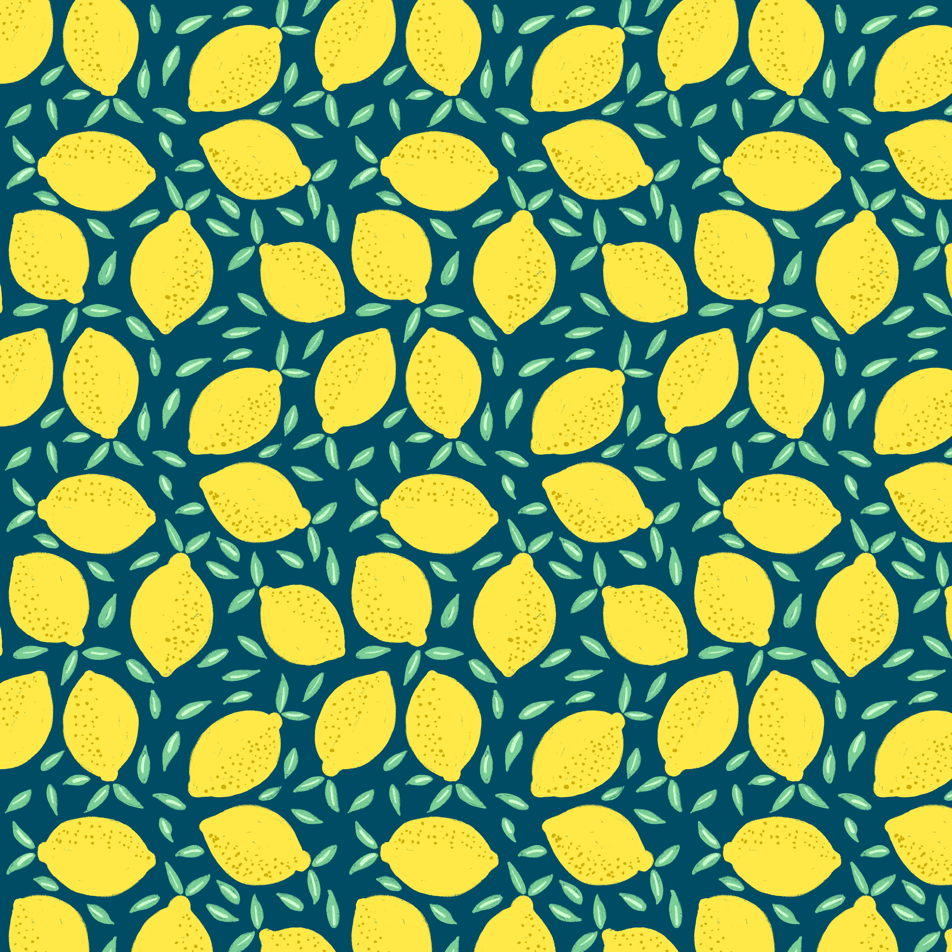 Lemons by Sarah Whittle Surface Pattern Design Cornwall.