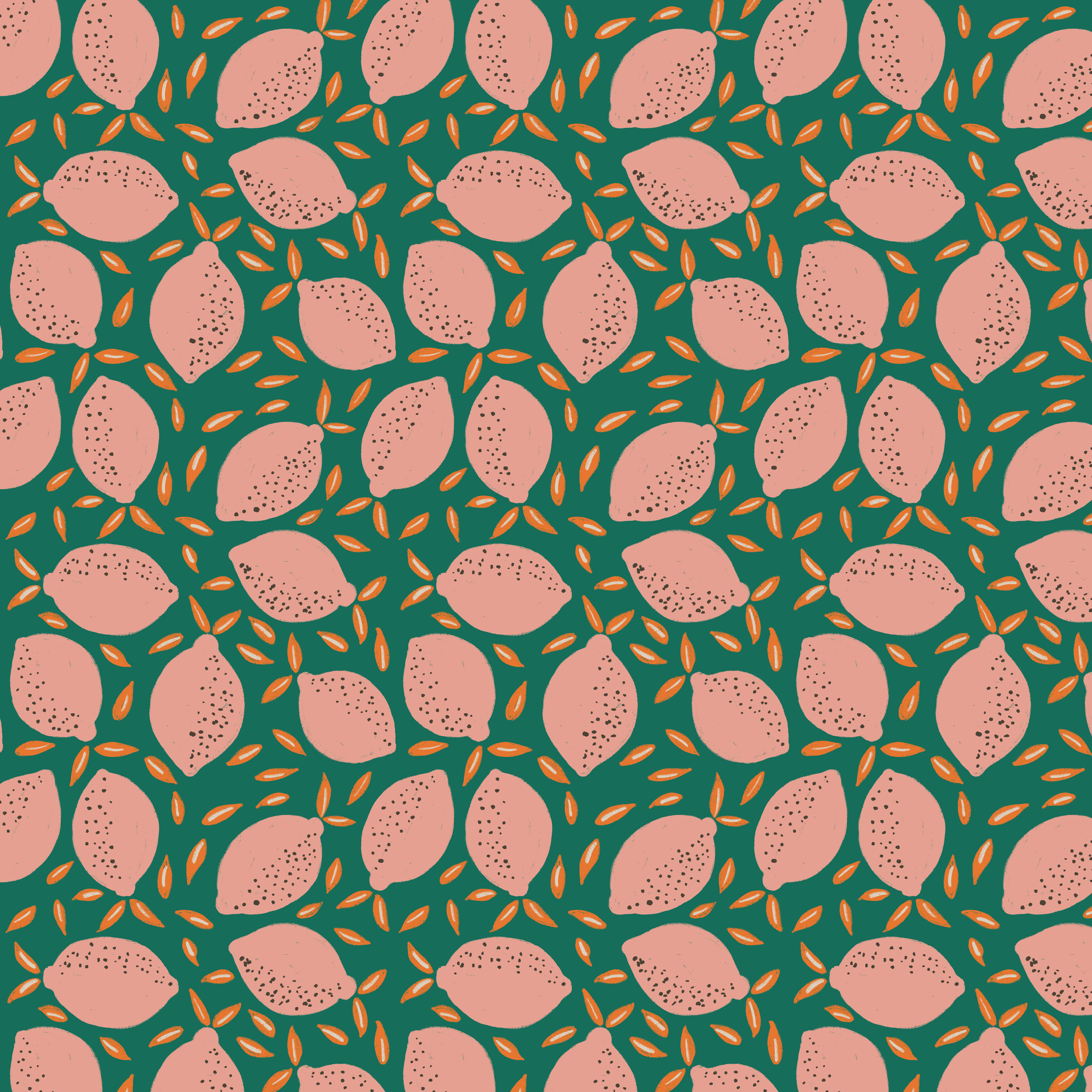 Lemons by Sarah Whittle Surface Pattern Design Cornwall.