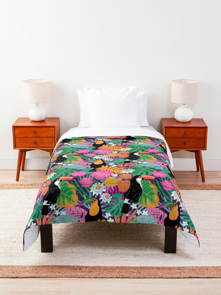 Tropical Toucans Surface Pattern Design by Sarah Whittle Illustration, Cornwall