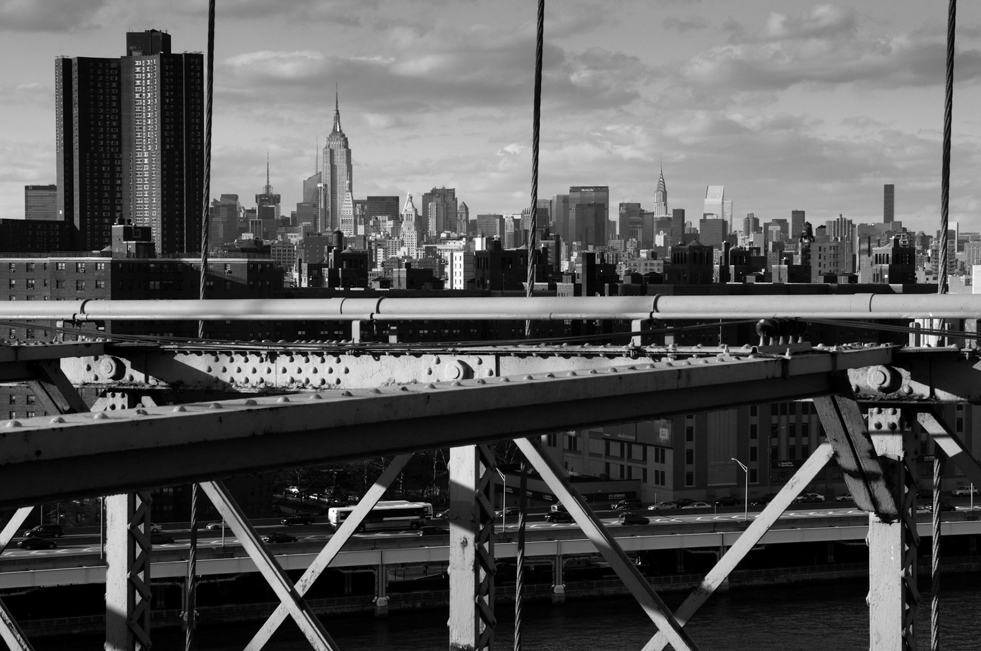 Manhattan from Brooklyn Bridge - New York