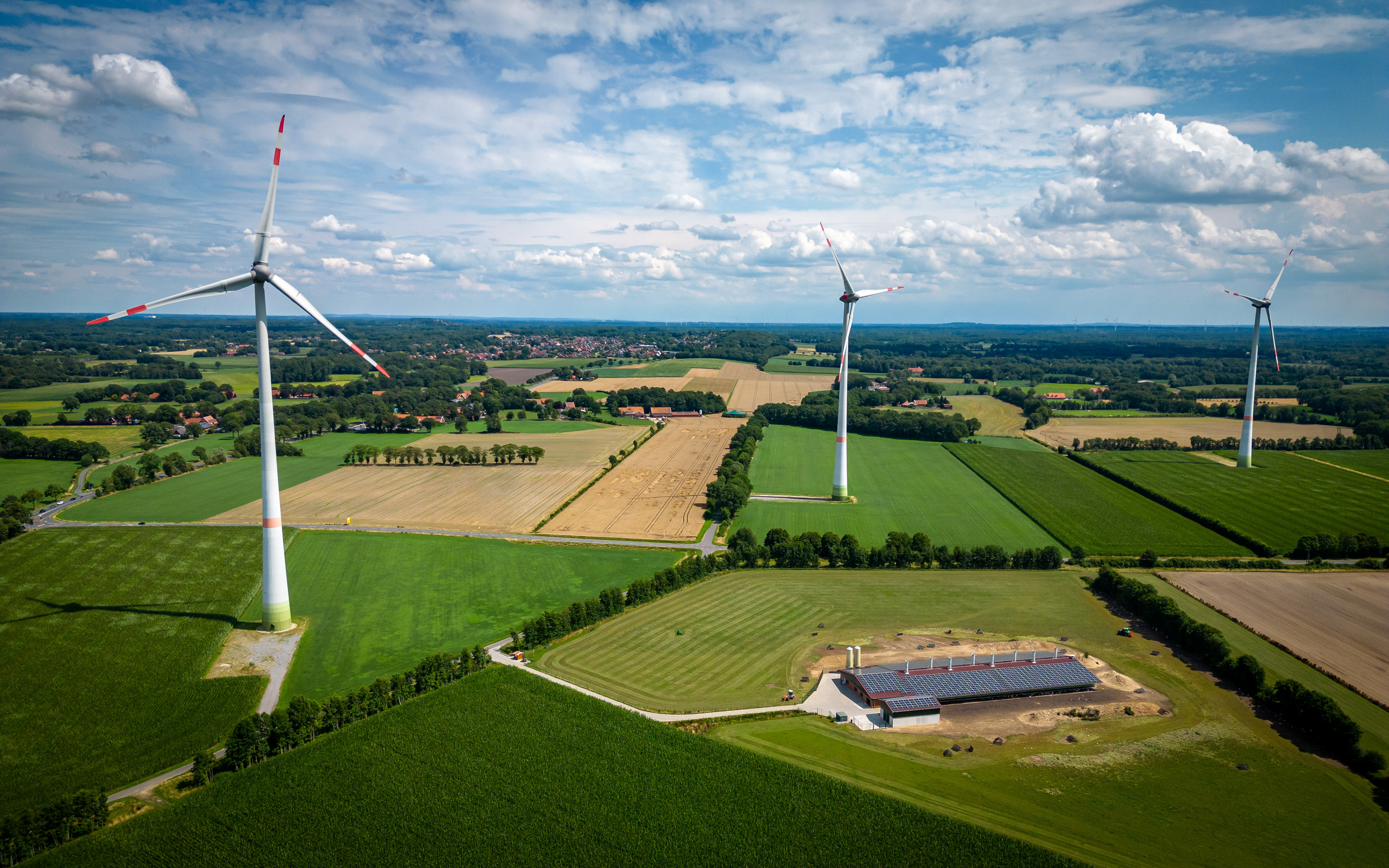 Windturbines in Bad Bentheim, op korte afstand Nederlandse grens