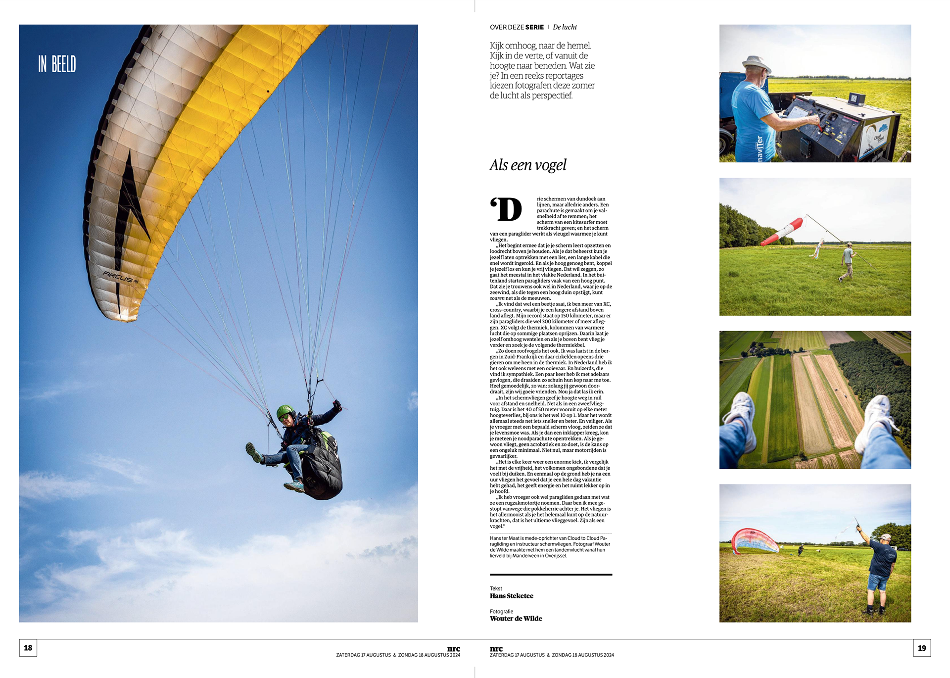 Zomerserie met het thema Lucht voor NRC - Liervliegen
