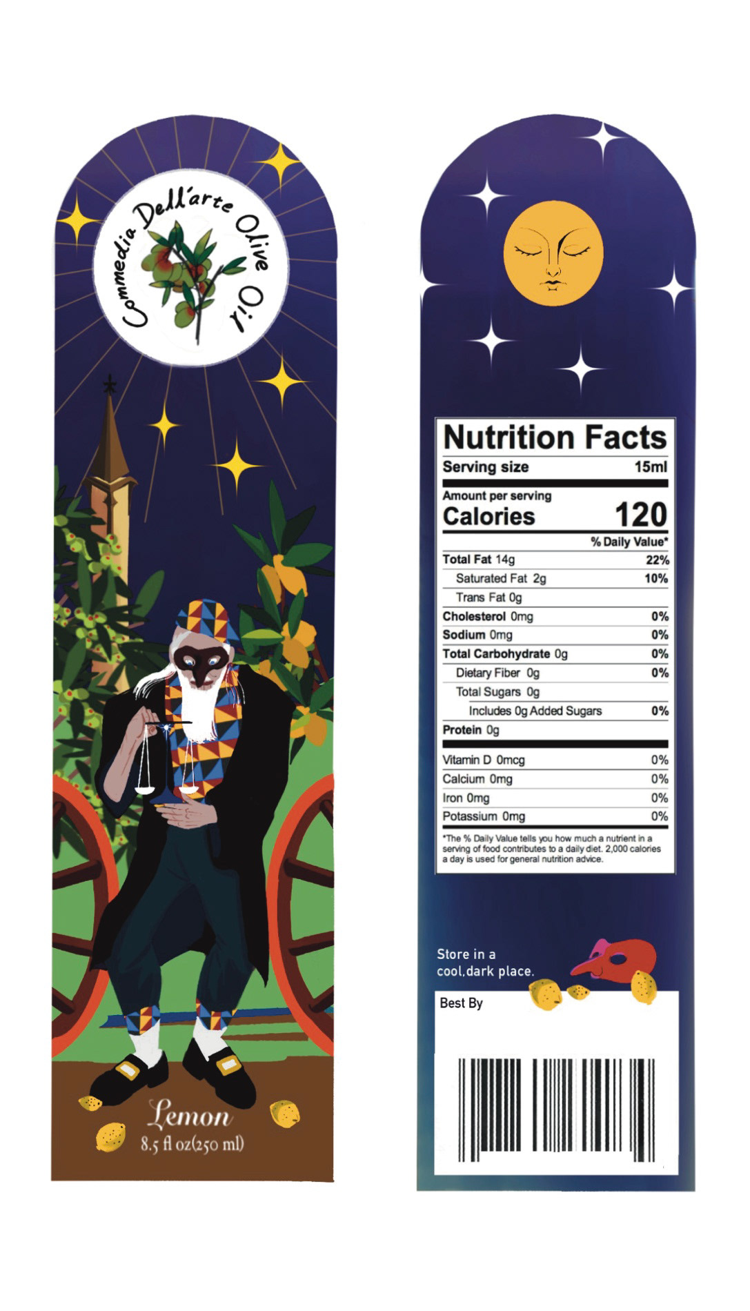 Olive oil packaging design, 2021