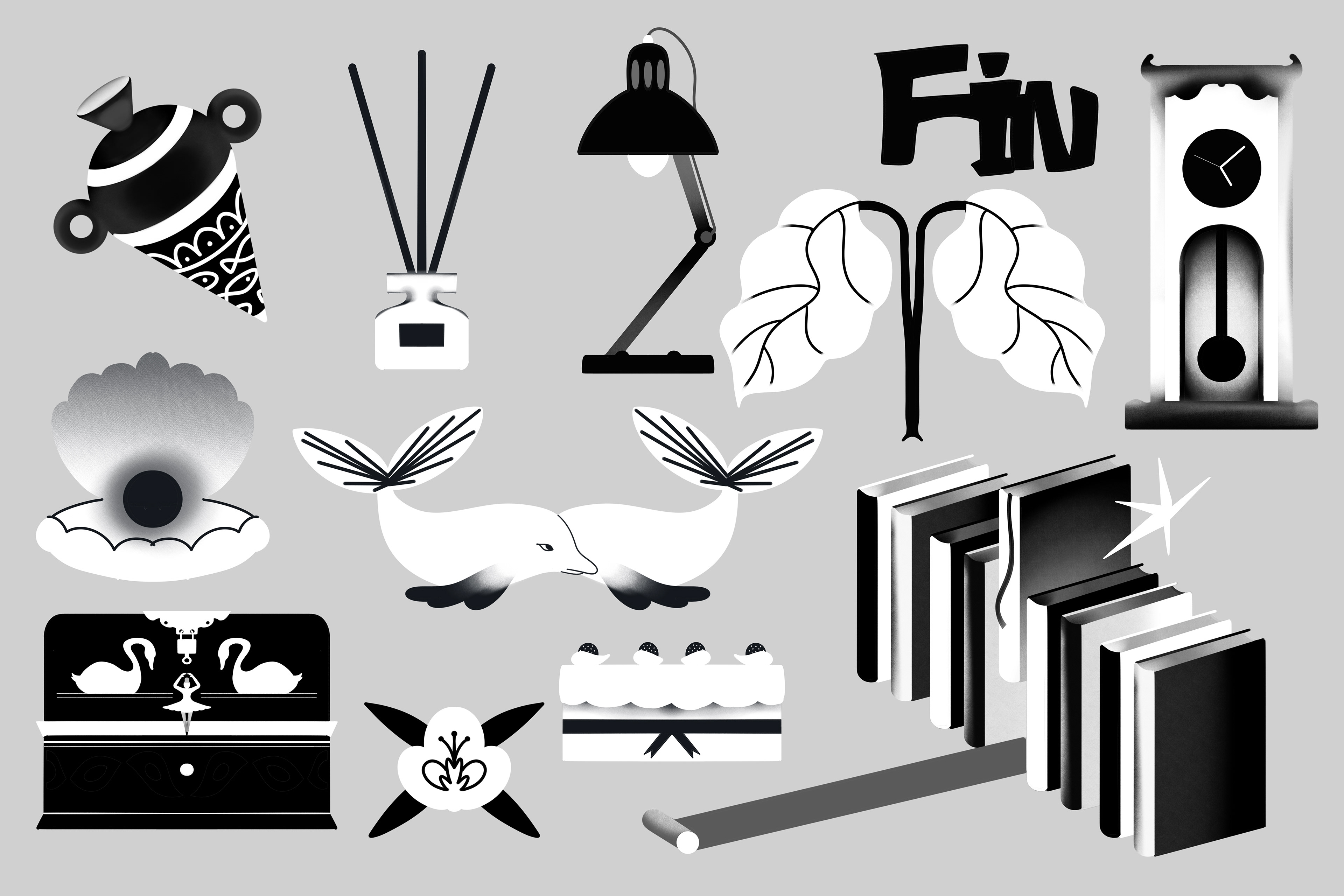 'Break down the stroke', series of visual design, 2025