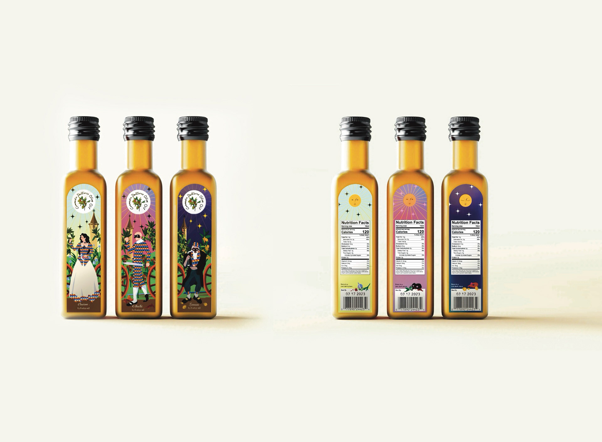 Olive oil packaging design, 2021