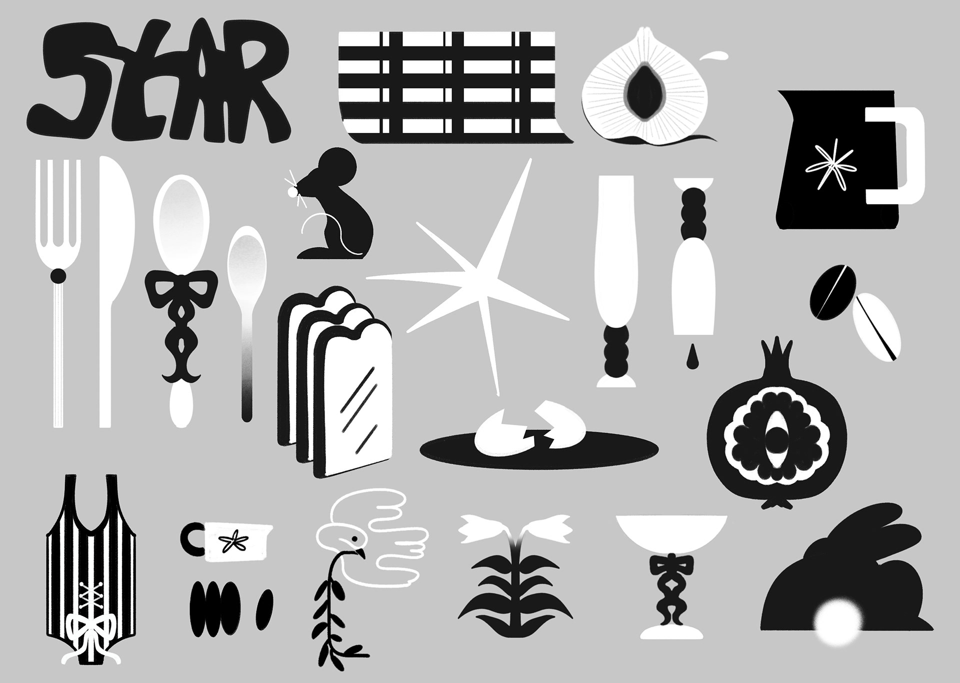 'Break down the stroke', series of visual design, 2025