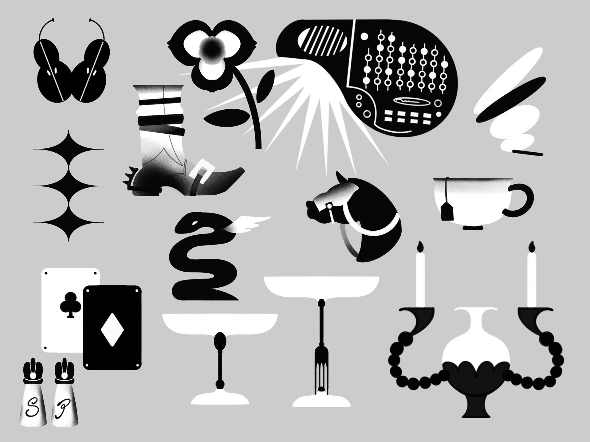 'Break down the stroke', series of visual design