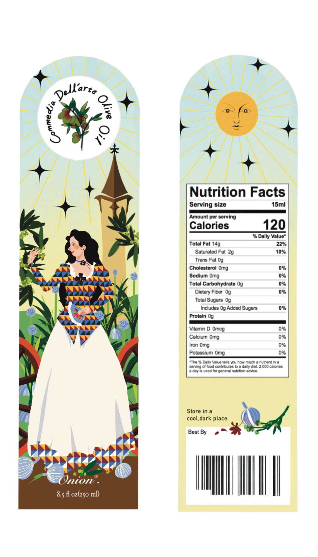 Olive oil packaging design, 2021