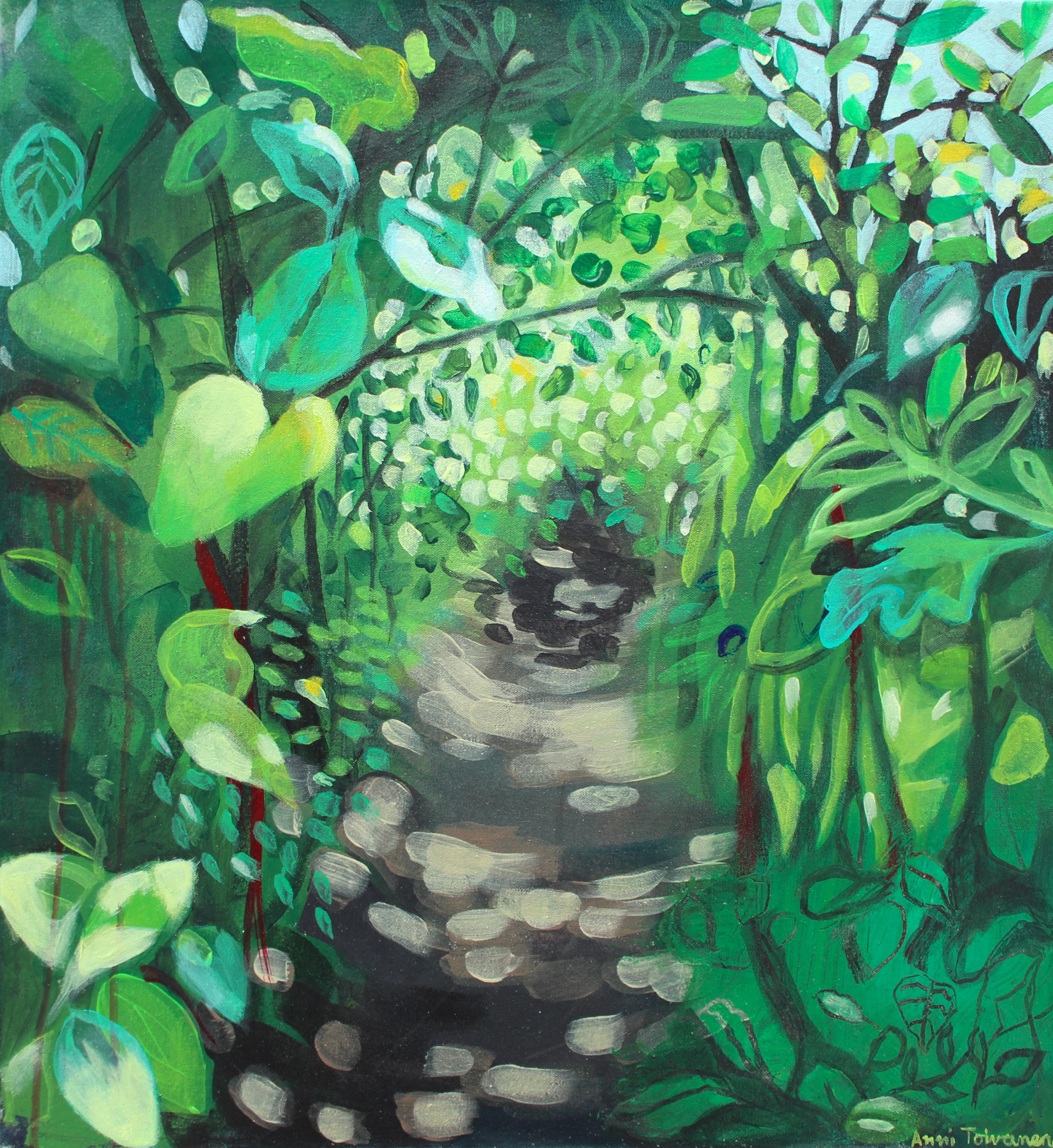 The Path I Once Walked. 2023. Acrylic on canvas. 60 x 55 cm.