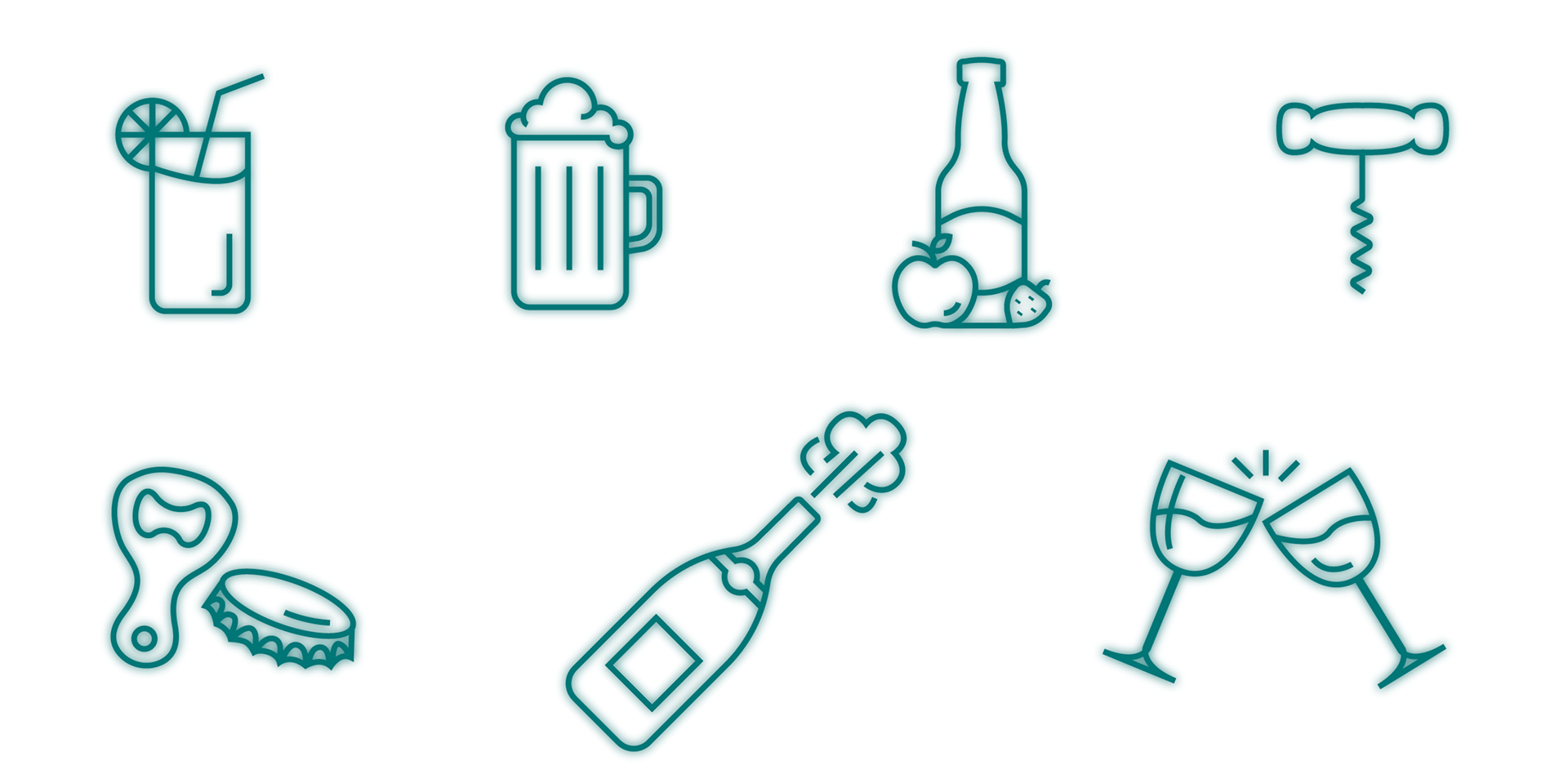 Drink icons created for the drinks menu